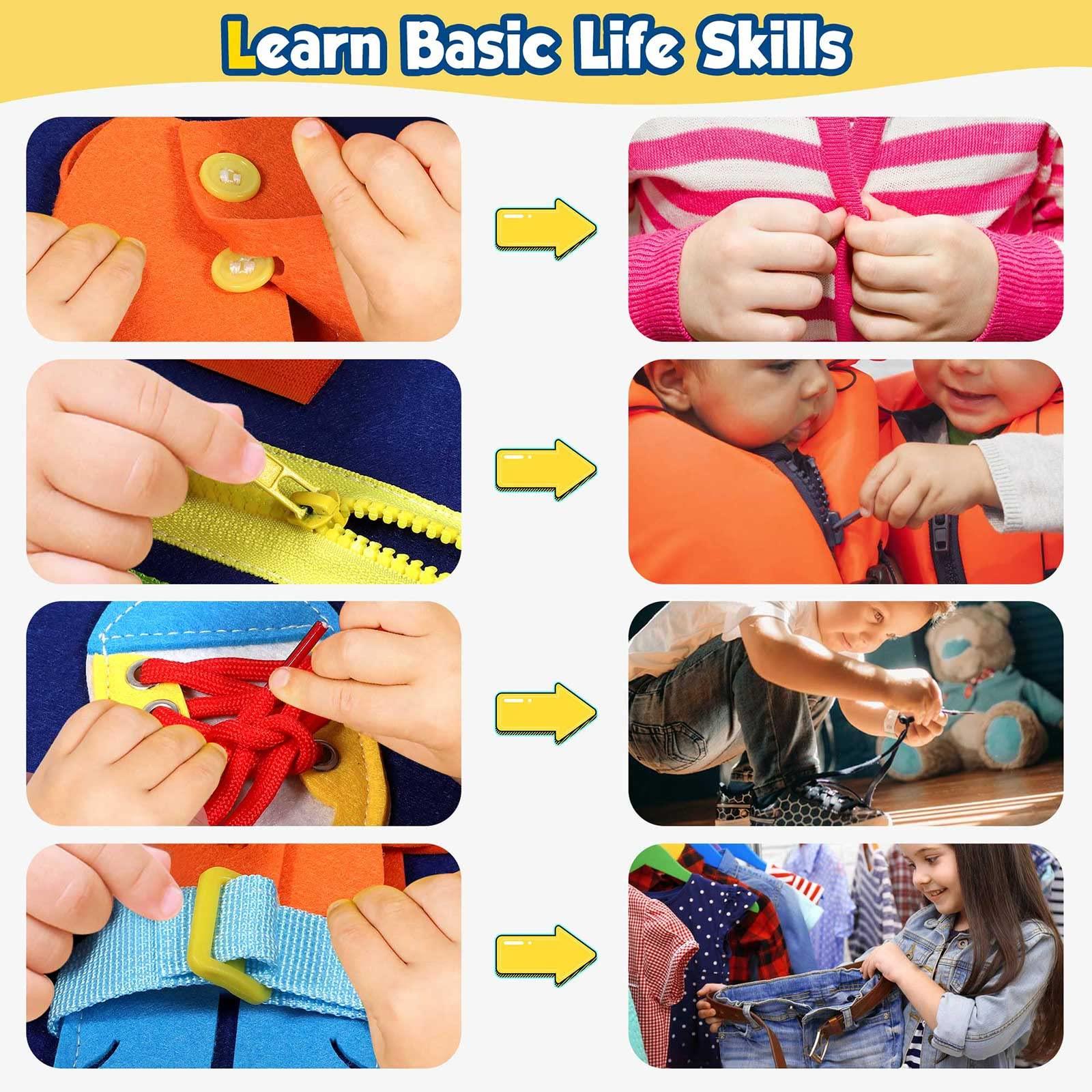 Winblo Toddler Busy Board - Montessori Toys for 1-3 Year Old Boy Birthday Gift, Educational Learning Sensory Busy Book for Two Year Old Boys, Kids Ages 2-4 Activities Toy for Airplane Car Travel - Image 5