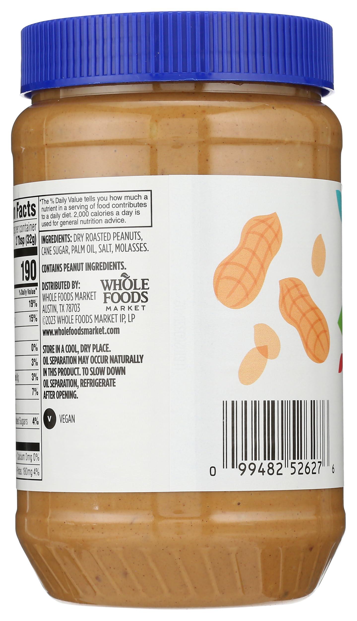 365 by Whole Foods Market, Peanut Butter Spread, Crunchy No Stir, 40 Ounce - Image 3