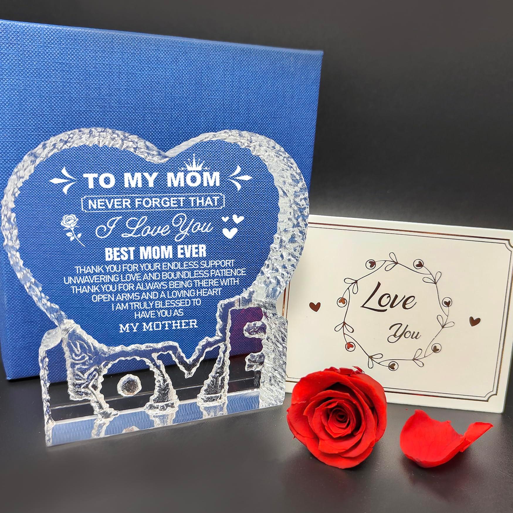 K-MLICE Mothers Day Mom Gifts, Birthday Crystal Gifts for Mom from Daughter Son Happy Mothers Day Anniversary Christmas Mama to My Mom Best Presents - Image 4