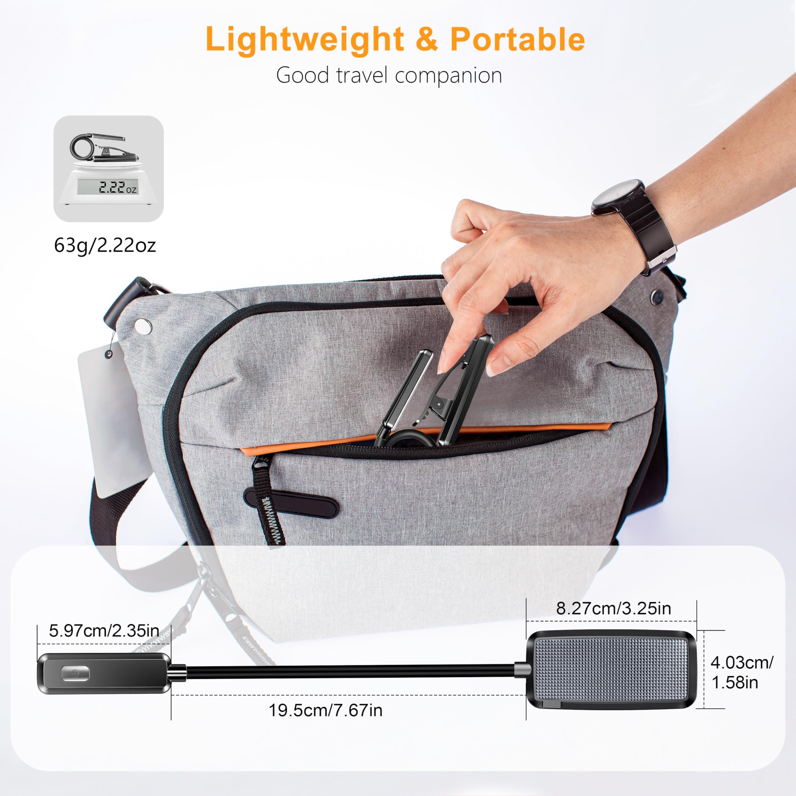 Gritin 9 LED Rechargeable Book Light for Reading in Bed - Eye Caring 3 Color Temperatures,Stepless Dimming Brightness,80 Hrs Runtime Small Lightweight Clip On Book Reading Light for Studying - Image 8