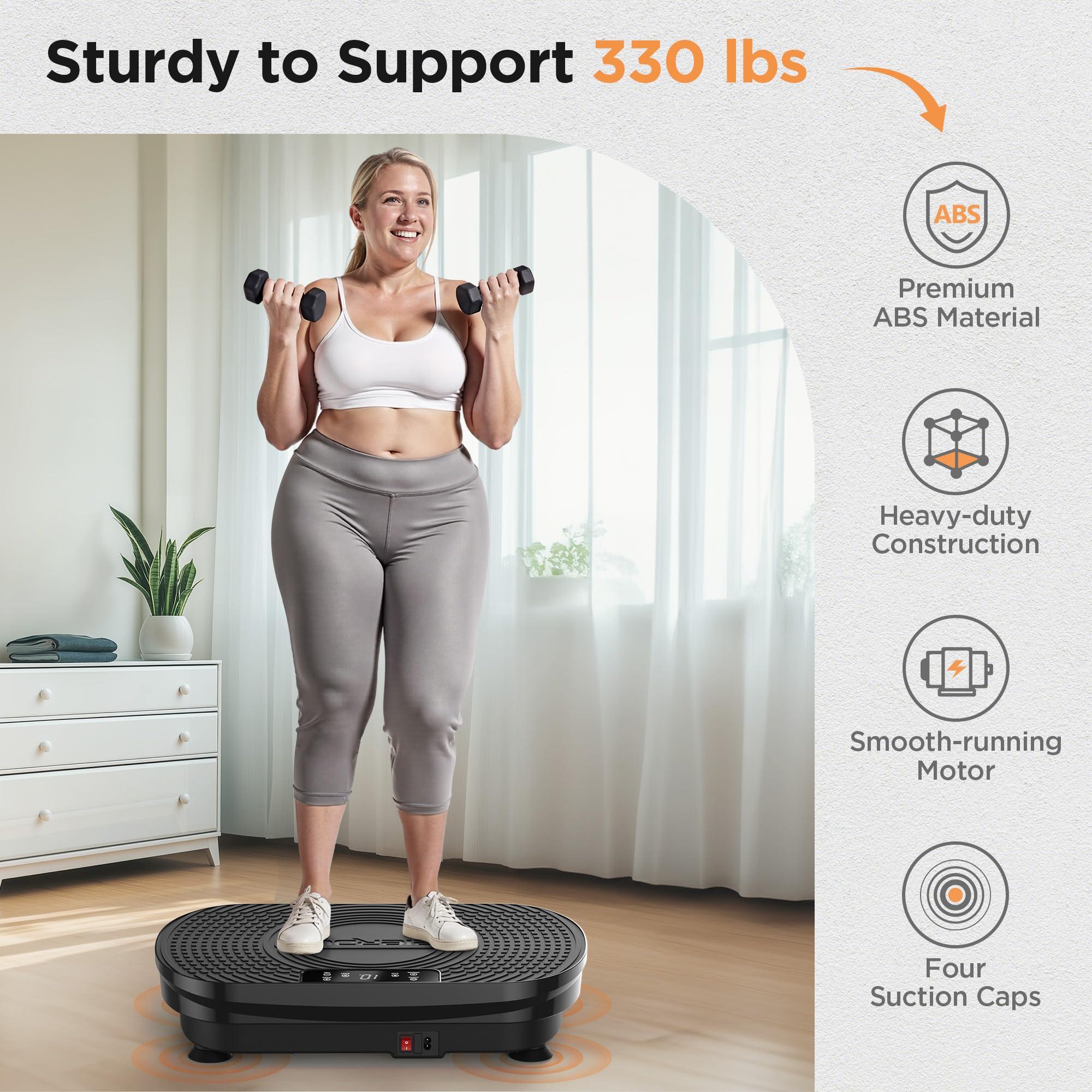 FEIERDUN Vibration Plate Exercise Machine, Vibration Plate for Lymphatic Drainage, Power Plate Vibration Platform for Weight Loss, Toning & Wellness - Image 5