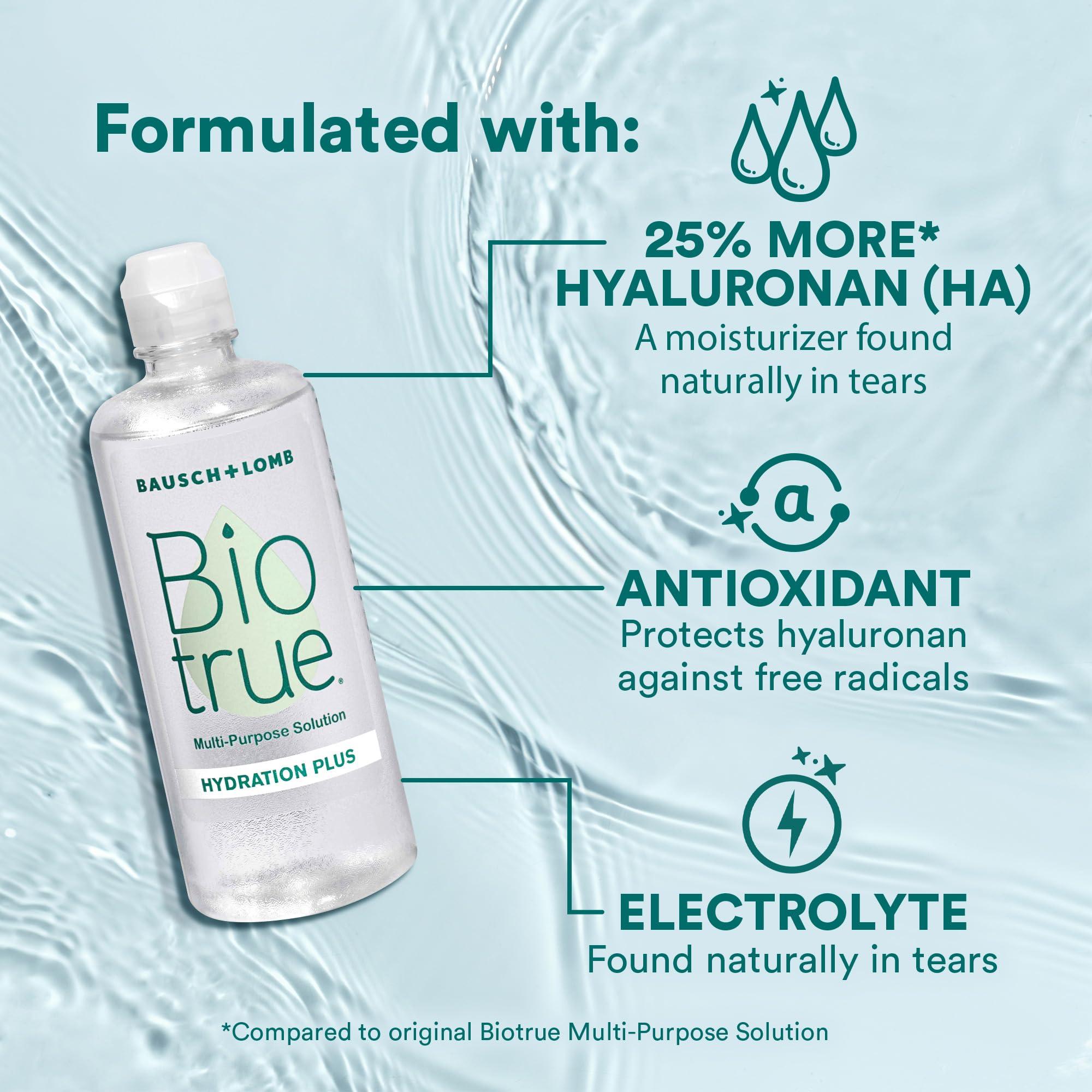 Biotrue Contact Lens Solution, Multi-Purpose Solution for Soft Contact Lenses, Lens Case Included, 10 FL OZ - Image 3