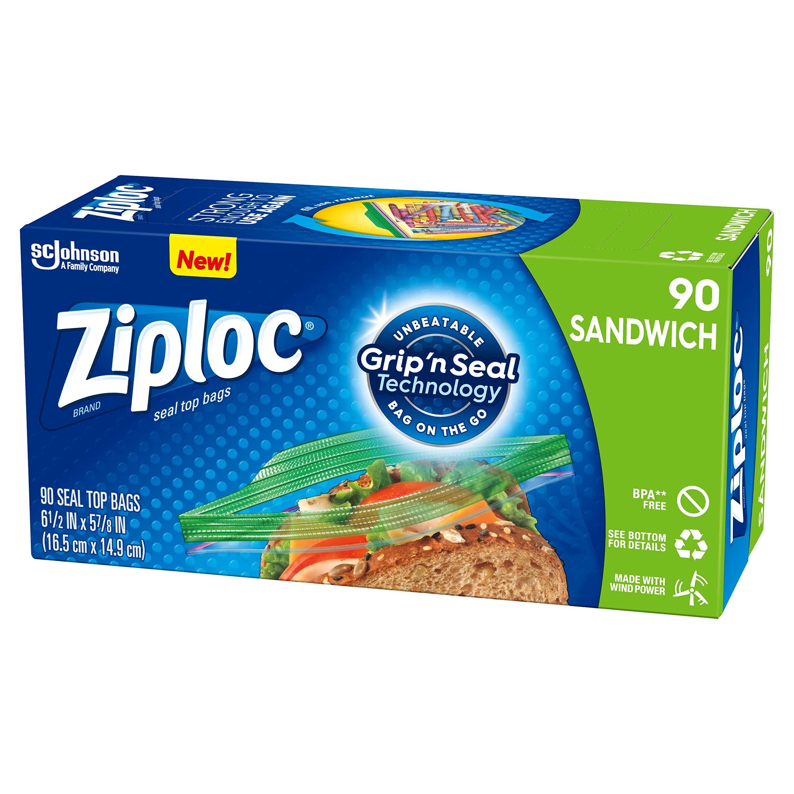 Ziploc Sandwich Bags with New Grip 'n Seal Technology, 90 Count - Image 9