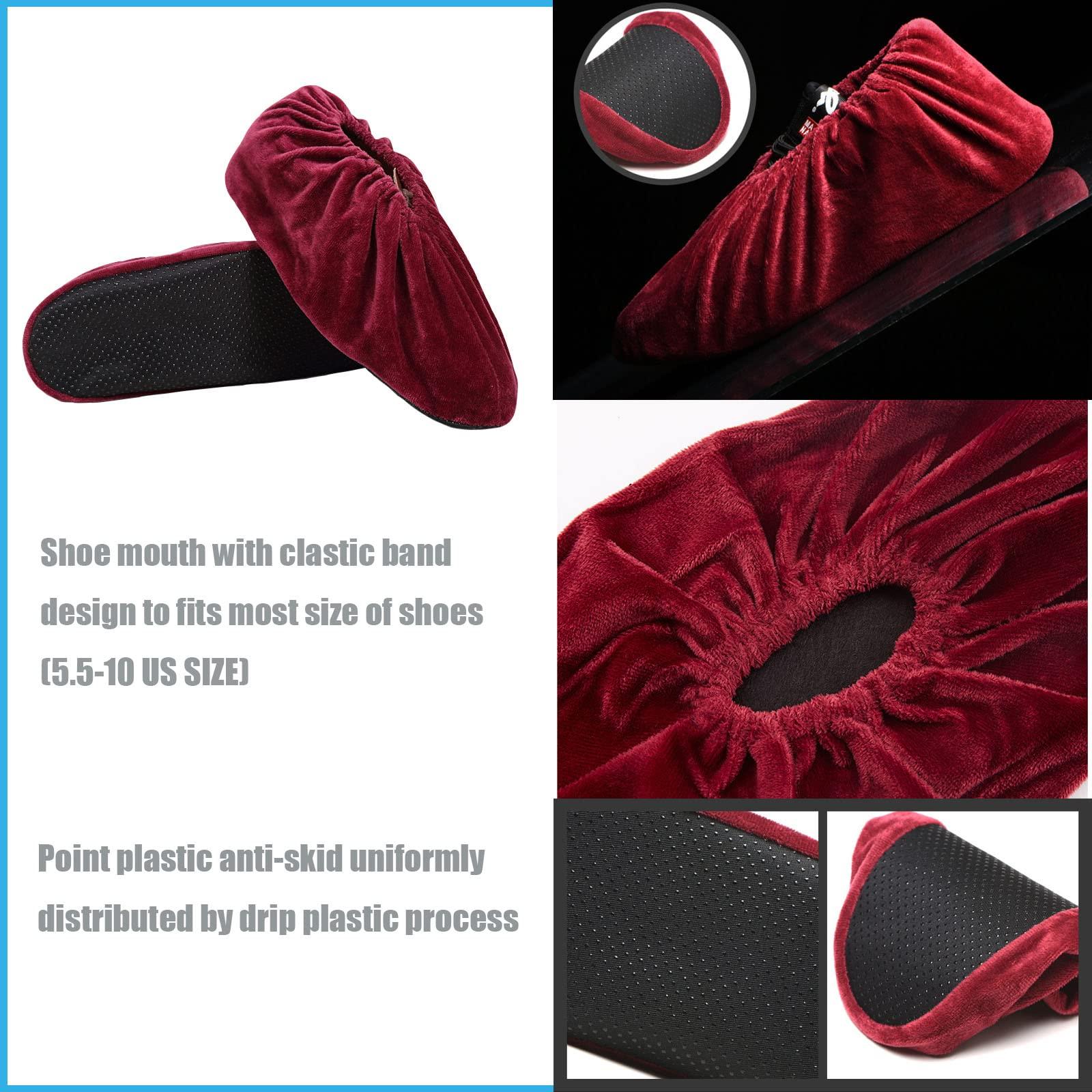 Yveytat 10Pairs Reusable Non Slip Shoe Covers, Premium Soft Washable Thickened Boot Shoe Covers for Household, Office, Laboratory，one size 10 Colors - Image 5