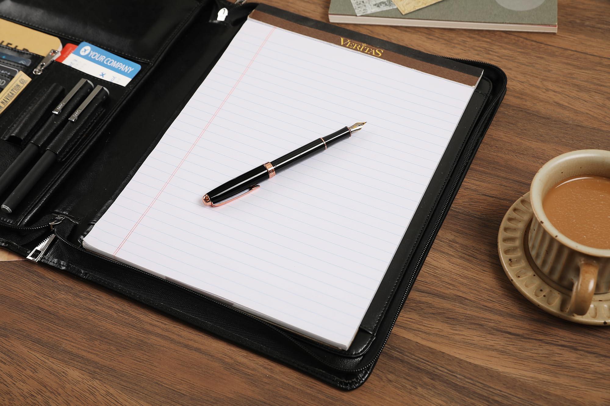 Personalized Vegan Leather Portfolio, Engraved Portfolio Binder Business Padfolio with Tablet Holder for A4 Letter Size Notepad & 13 Inch Laptop/Tablet - Image 7