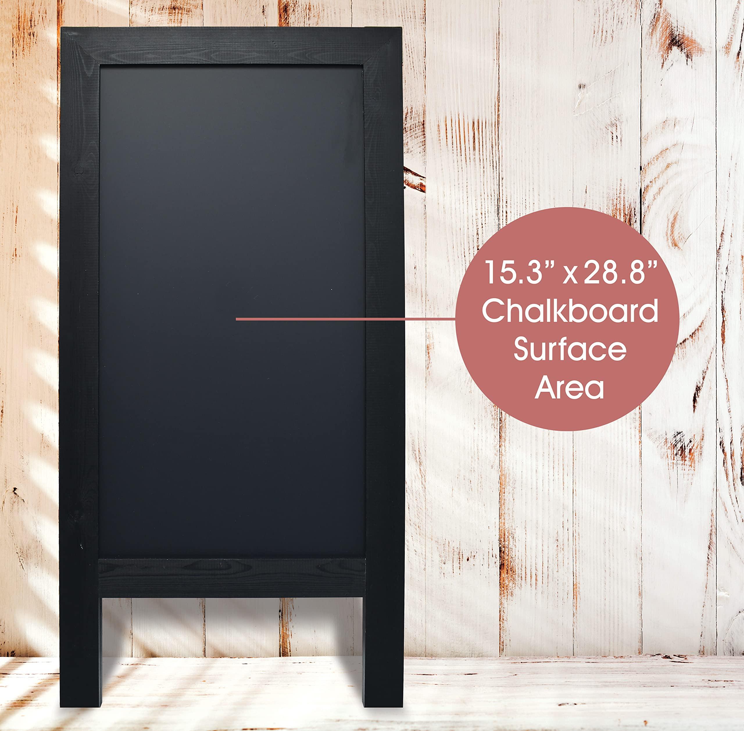 Better Office Products Magnetic A-Frame Chalkboard Sign, Extra Large 20" x 40", Standing Chalkboard Easel, Deluxe Set with Multiple Accessories, Outdoor Sidewalk Sandwich Board Sign,(Black) - Image 5