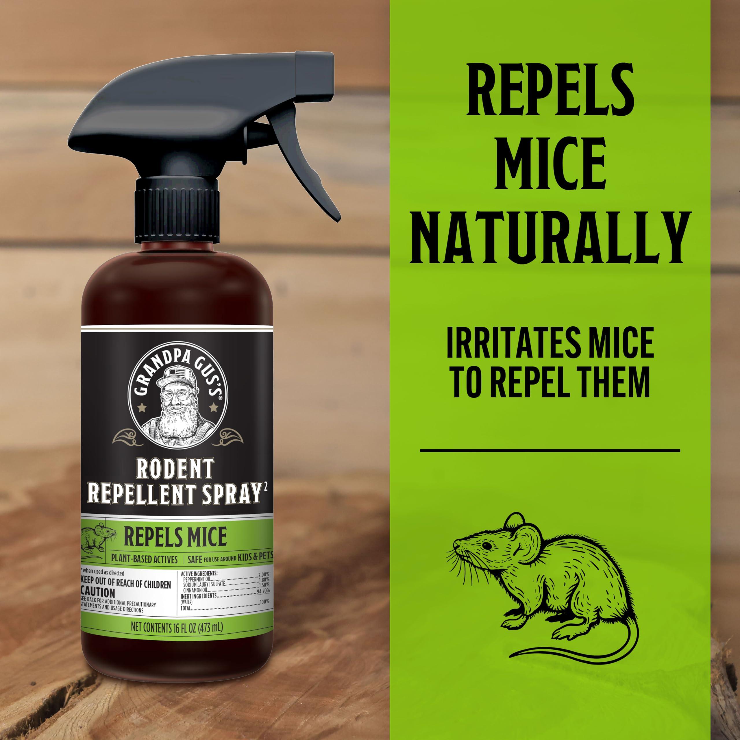 Grandpa Gus's Rodent Repellent Spray, Peppermint & Cinnamon Oil, Prevents Mouse/Rats from Nesting & Chewing on Wires, 16 fl oz (Pack of 1) - Image 2