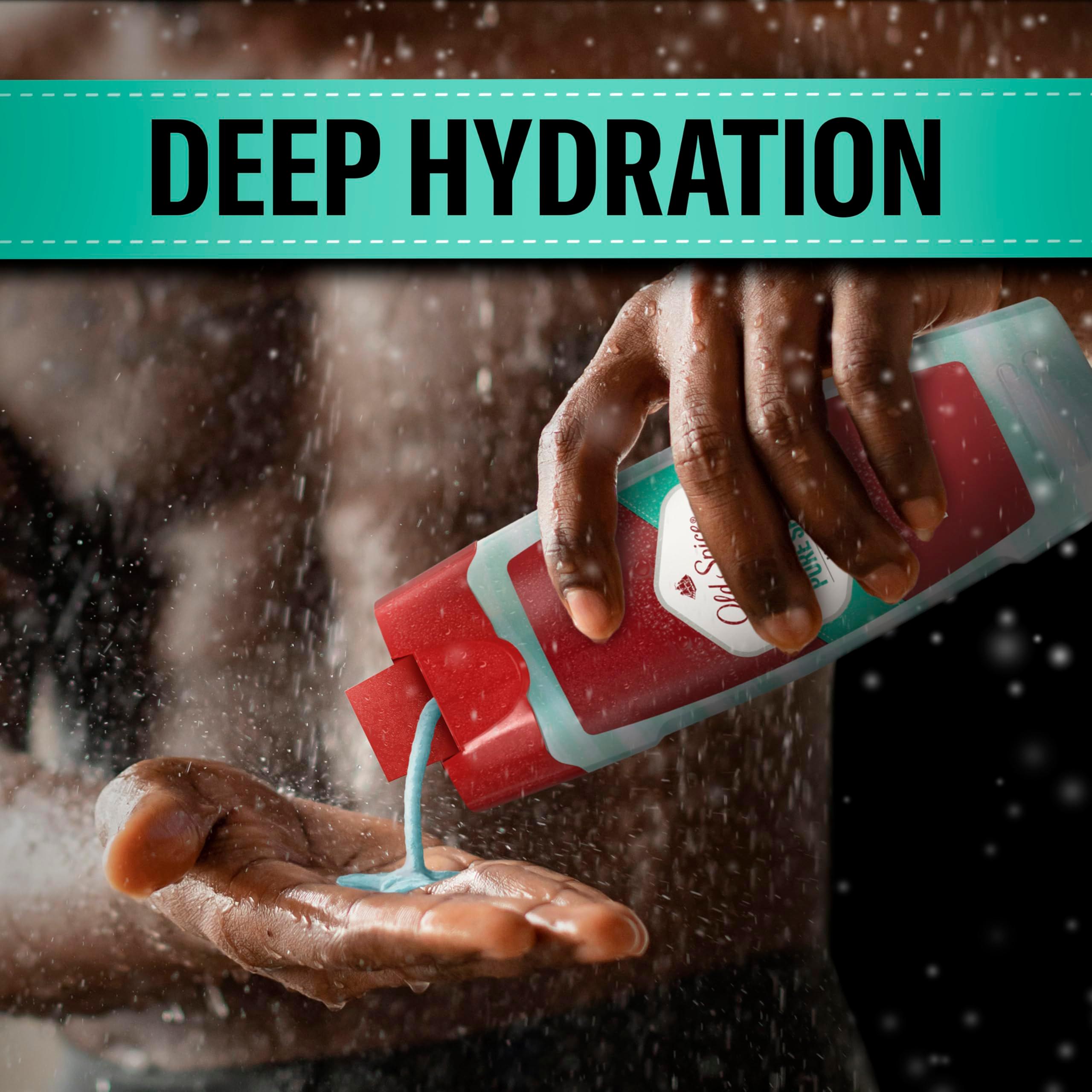 Old Spice Moisturizing Body Wash for Men, Hydro Wash, 2-in-1 Long Lasting Scent & Deep Hydration, 24/7 Shower Fresh, Pure Sport Scent, 16 oz - Image 3