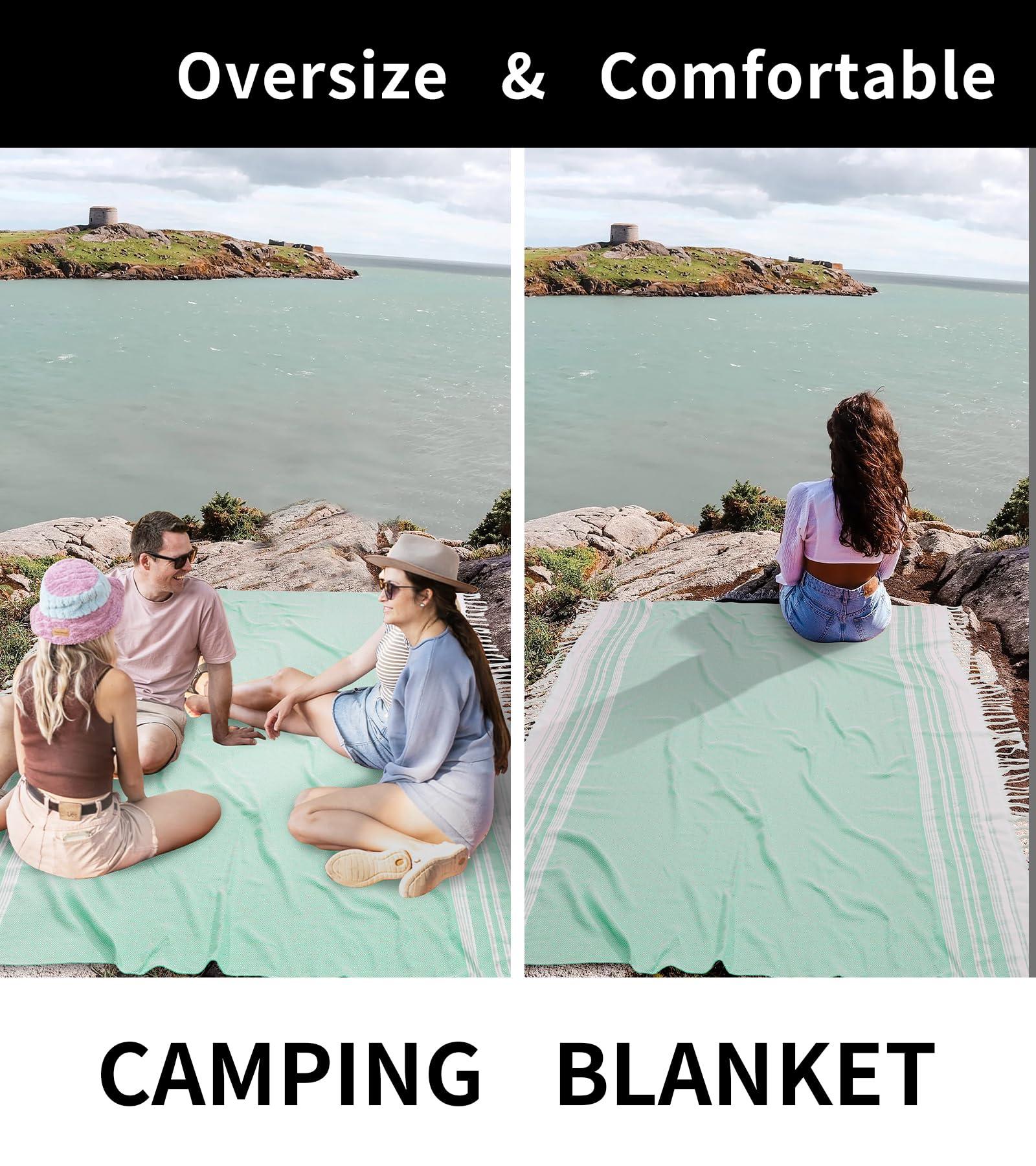 Giant Turkish Beach Towel Boho Beach Throw Blanket Anti Resistant Sand Free Quick Dry Lightweight Sandless Cloud Hawaii Honeymoon Travel Essentials Xl Big Huge Jumbo Women Summer Vacation Gift - Image 7