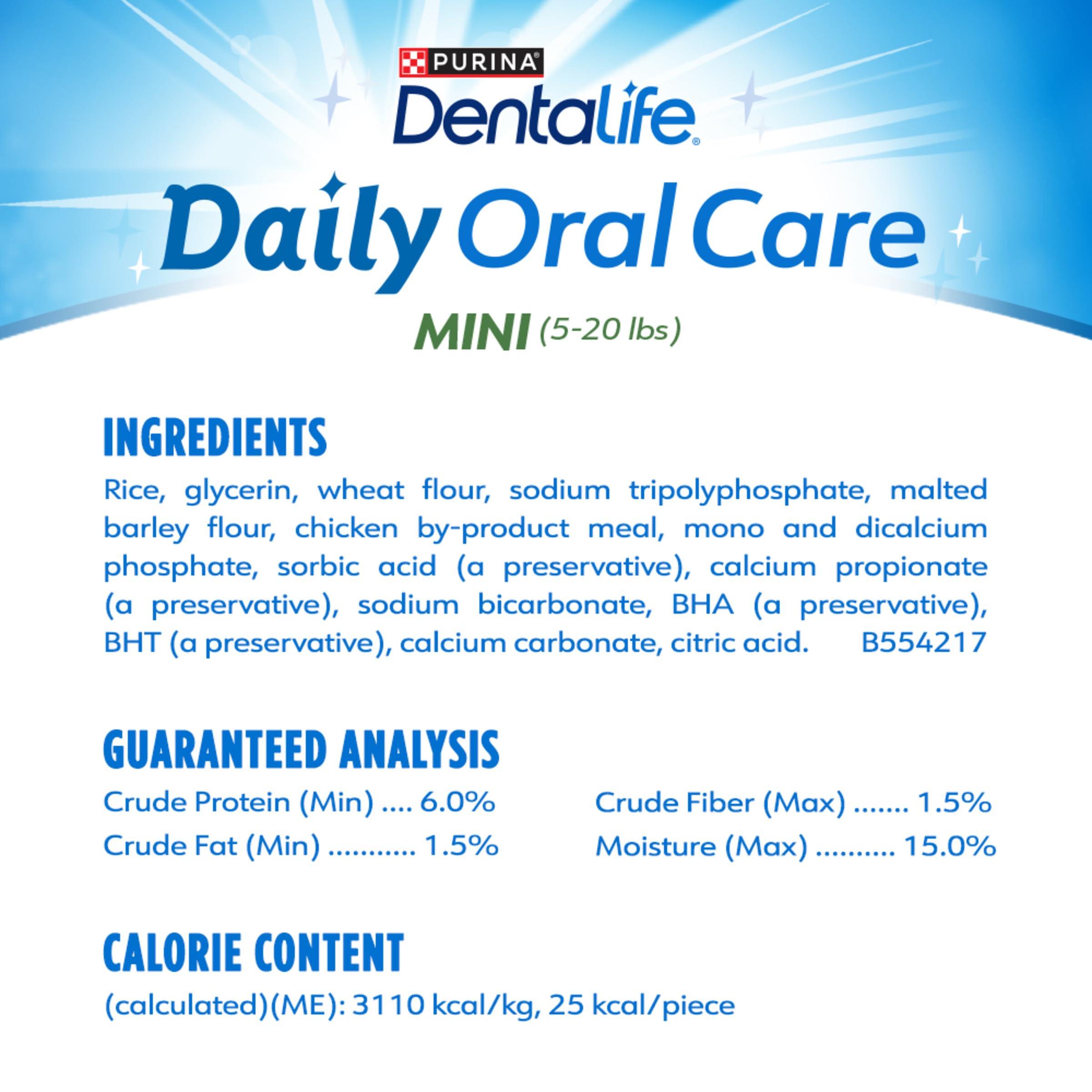 DentaLife Daily Oral Care Dog Treats for Small Dogs 5-20 lbs., Chewy Dental Treat to Freshen Breath and Fight Tartar, Chicken Flavor, 17.1 oz., 58 Chews - 58 ct. Pouch - Image 5