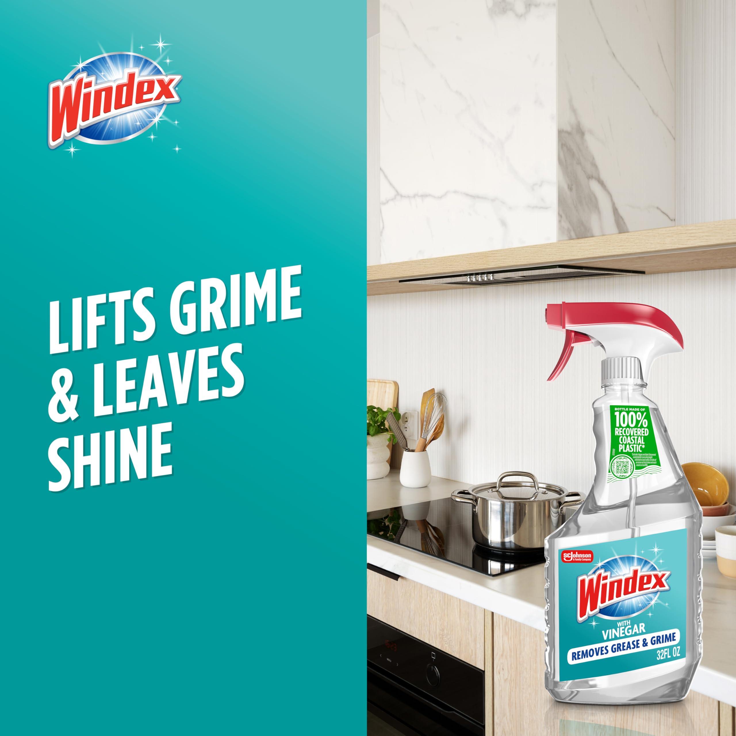 Windex with Vinegar Glass Cleaner, Spray Bottle, 32 fl oz - Image 6