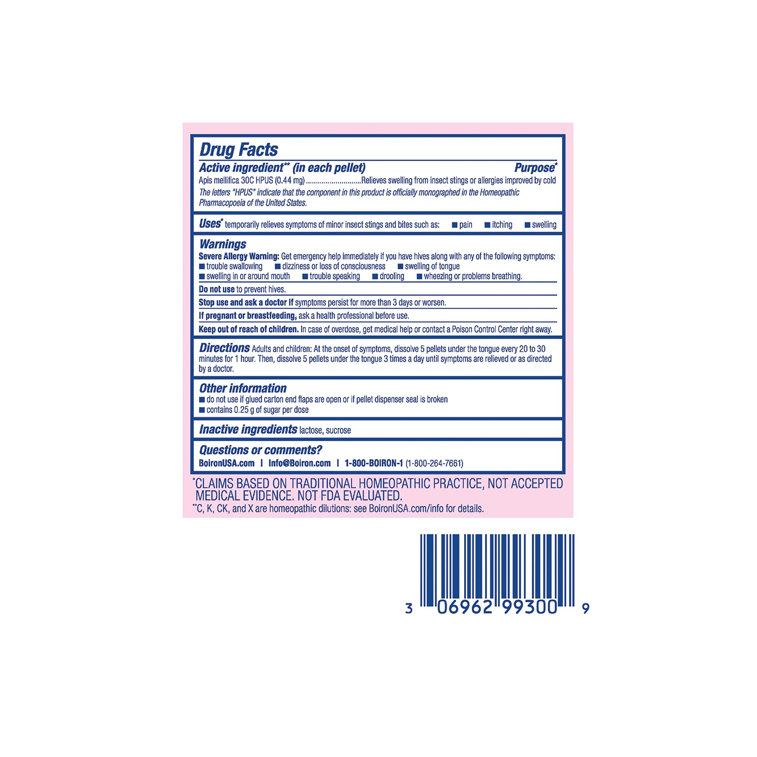 Boiron Apis Mellifica 30C Homeopathic Medince for Relief from Pain, Itching, and Swelling of Bug Bites or Stings - 3 Count (240 Pellets) - Image 10