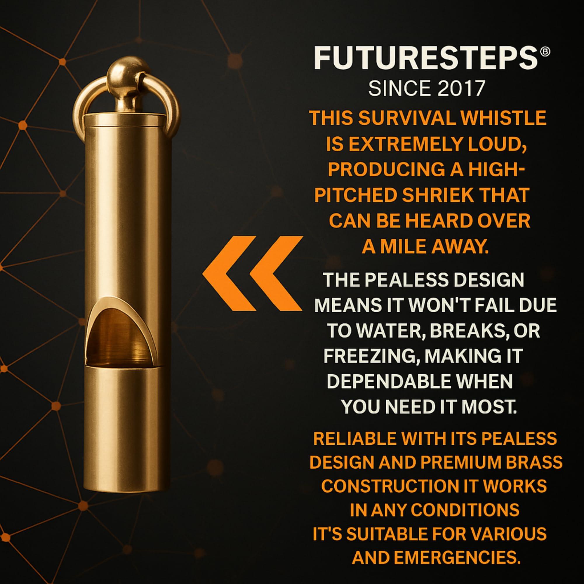 Loudest Brass Whistle Best Premium Emergency Whistle 125db+ One Piece Outdoor Survival Whistle On Key-Chain or Hang Around Your Neck and Carry it Anywhere! - Image 9