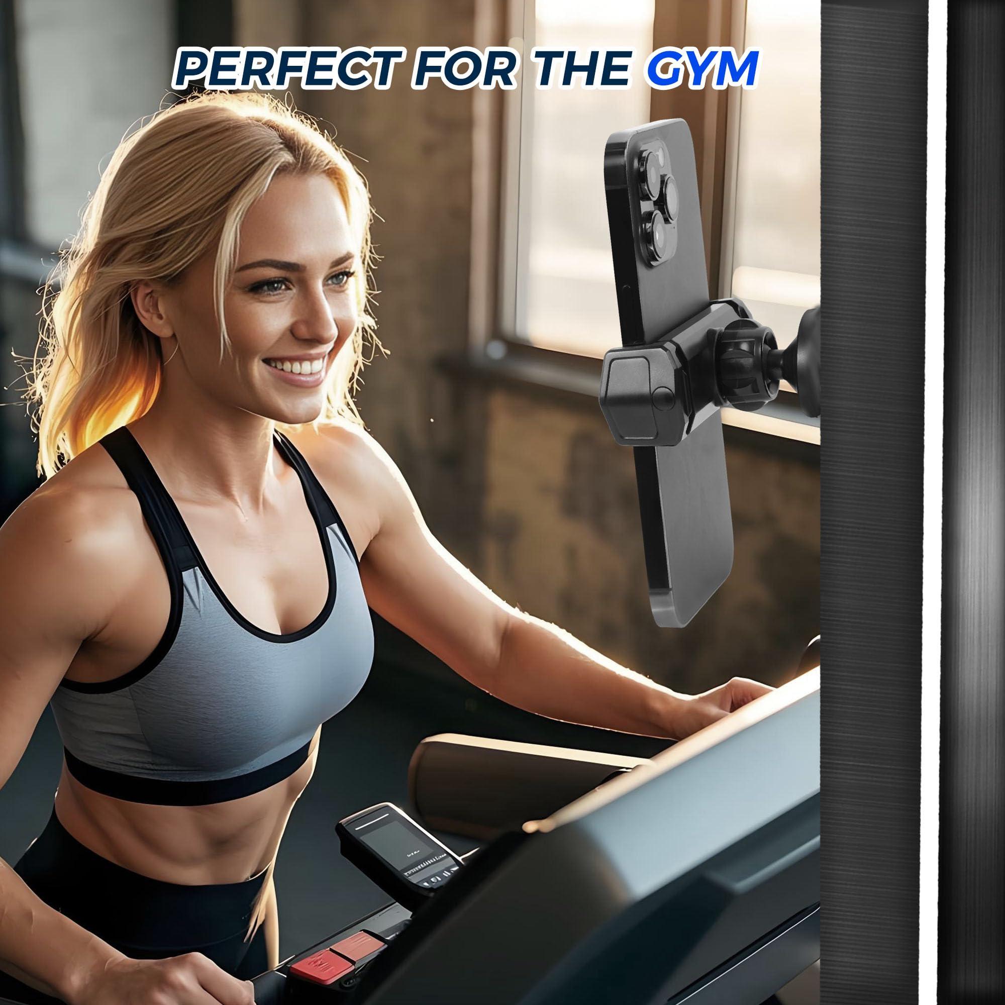 TUYOHW Gym Magnetic Phone Holder 360 Adjustable Magnetic Phone Mount for Gym Magnet Phone Holder Attach to Metal Surface Gym Accessories Compatible with All Smartphones 4.7-7" - Image 6