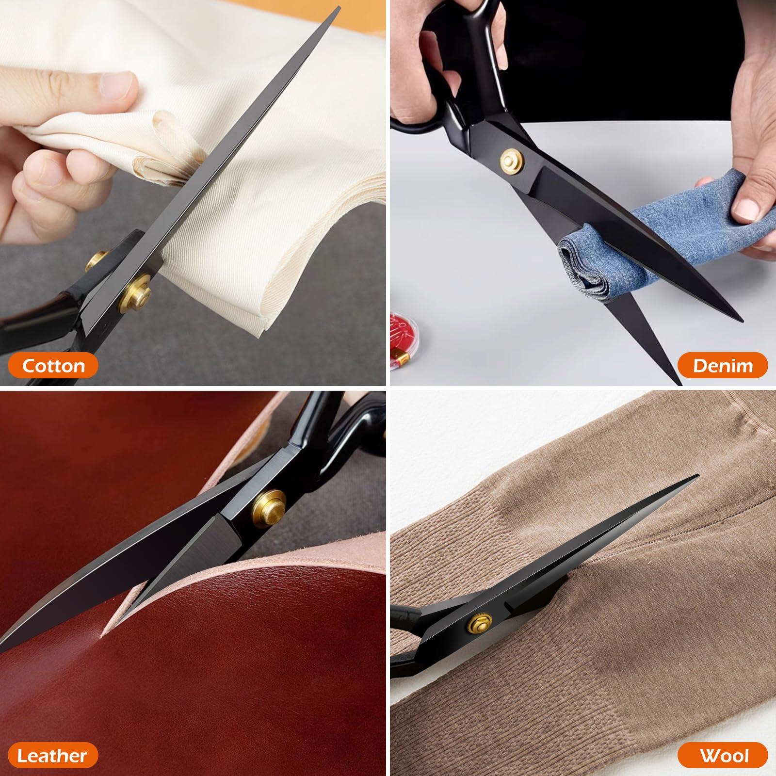 Fabric Scissors Professional, 8" Heavy Duty Sewing Scissor for Fabric Cutting, Tailor Sharp Sewing Shears for Cutting Leather craft Home Office Students Artists Dressmakers - Image 6