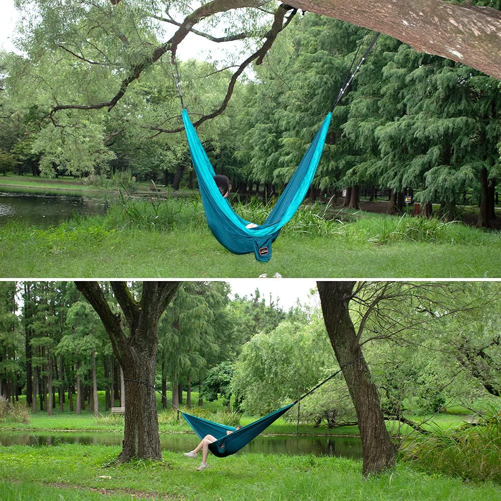 AnorTrek Camping Hammock, Super Lightweight Portable Parachute Hammock with Two Tree Straps Single or Double Nylon Travel Tree Hammocks for Camping Backpacking Hiking - Image 7