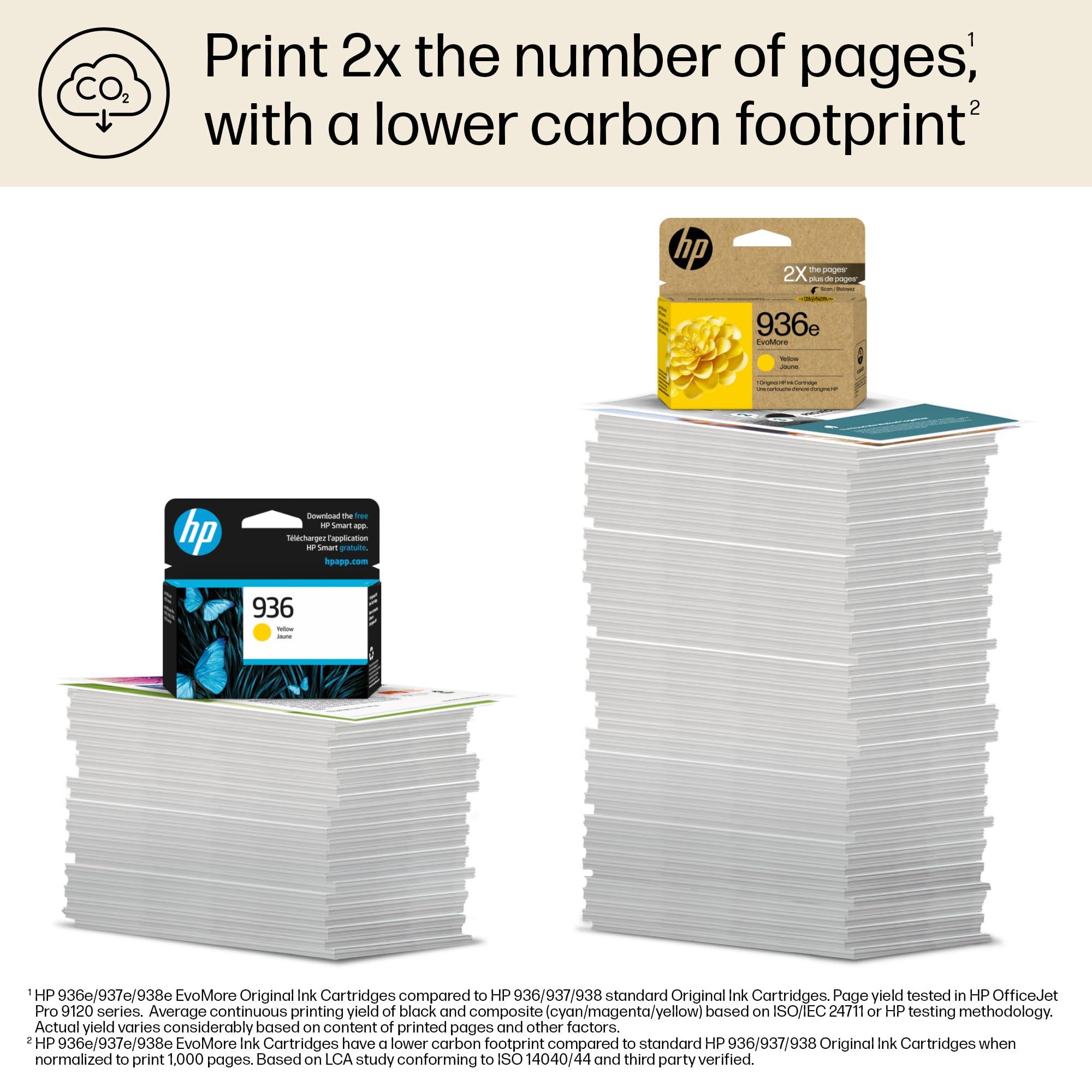 HP 936e EvoMore High Yield Yellow Ink Cartridge | Works OfficeJet 9120 Series, OfficeJet Pro 9100 Series, OfficeJet Pro Wide Format 9700 Series | Carbon Neutral | 4S6V5LN - Image 5