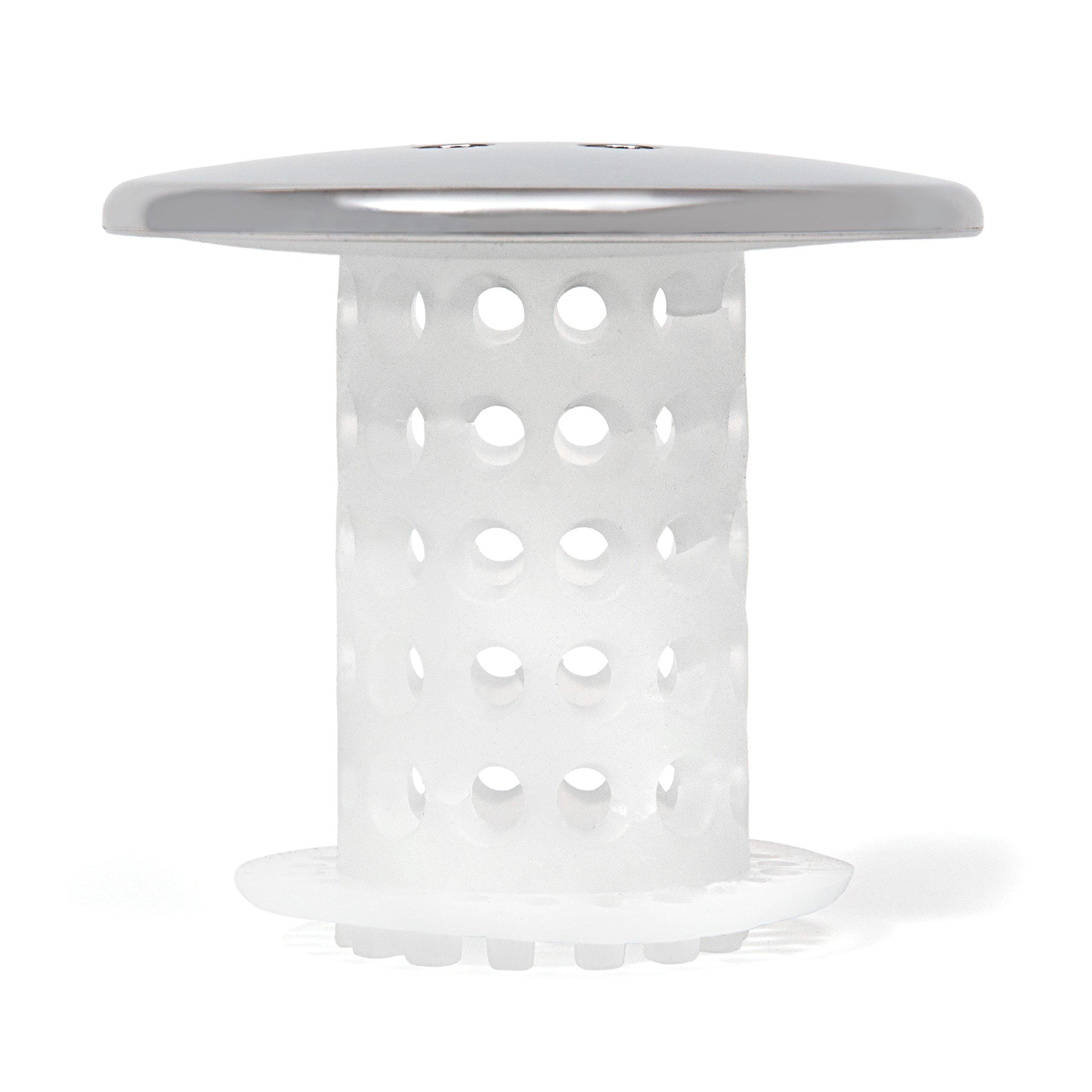 TubShroom Bathtub Drain Protector and Hair Catcher - 2 Pack, Chrome - Fits 1.5" - 1.75" Bathtub and Shower Drains - Image 10