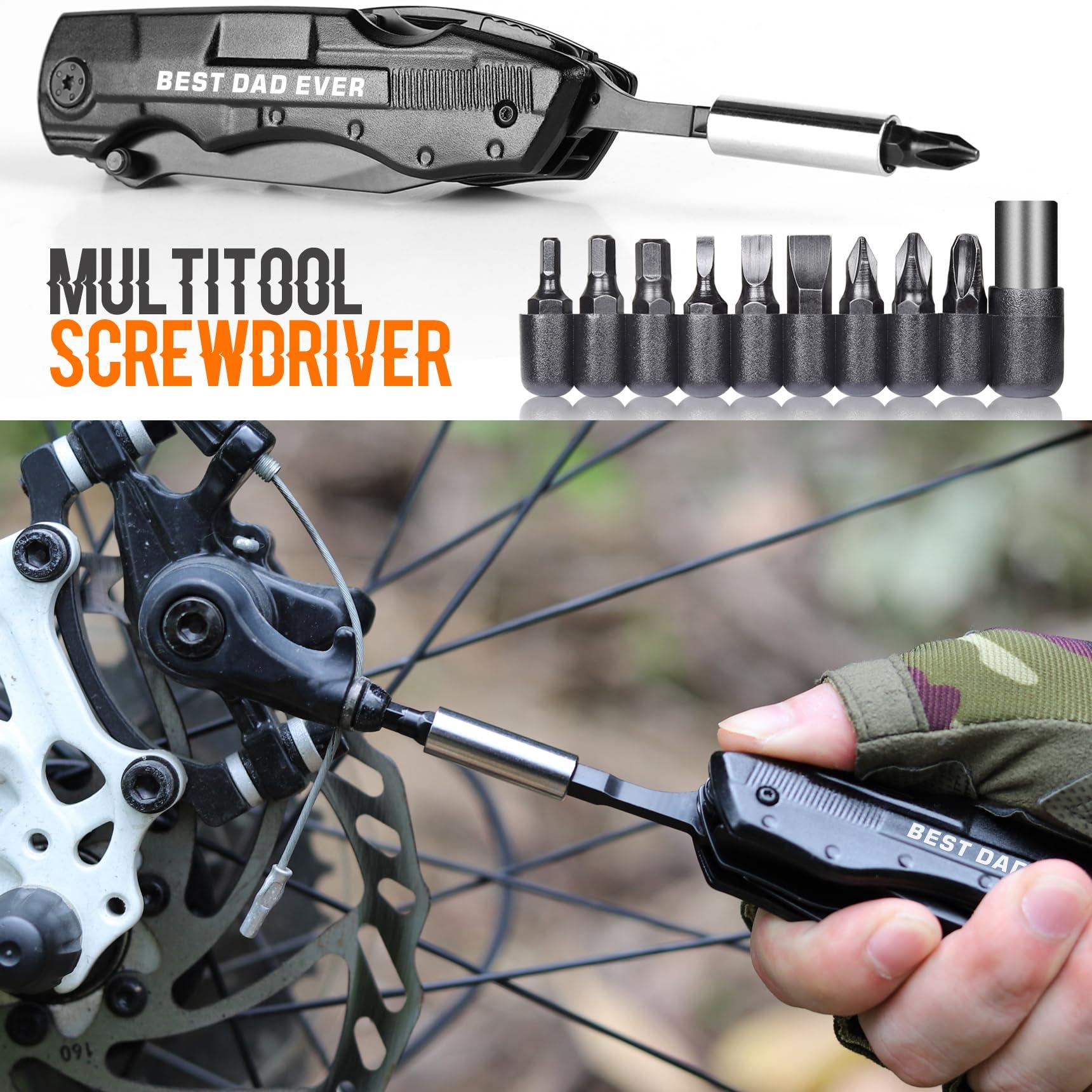 Gifts for Dad, Multitool Knife BEST DAD EVER for Camping, Fathers Day Christmas Unique Gifts for Dad, Dads Birthday Gift from Daughter Son, Christmas Ideal Presents for Dads, Gadget Present for Father - Image 6