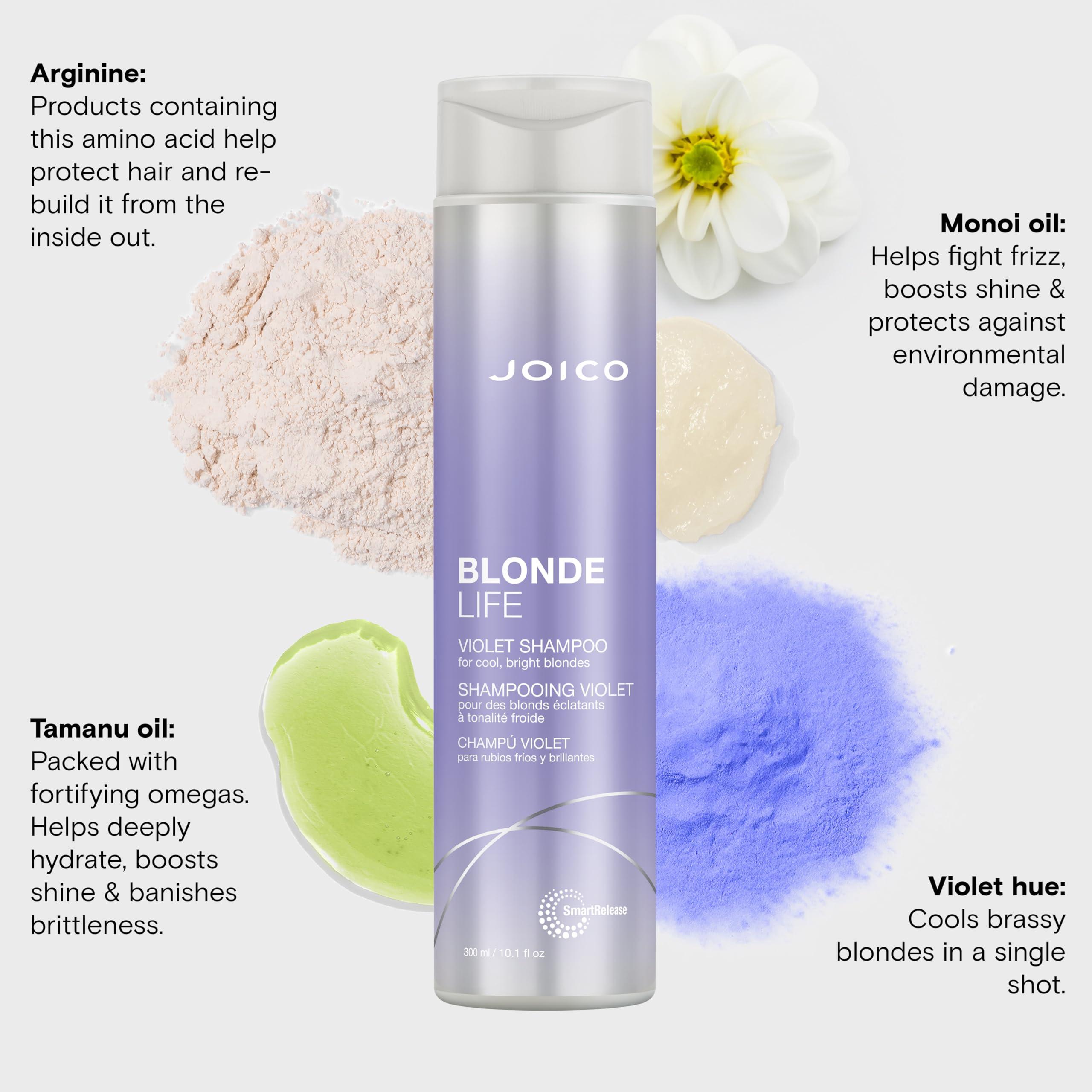 Joico Blonde Life Violet Shampoo | For Cool & Bright Blonde Hair | Neutralize Brassy Tones | Banish Yellow Tones | Boost Shine | Sulfate Free | With Monoi & Tamanu Oil - Image 4
