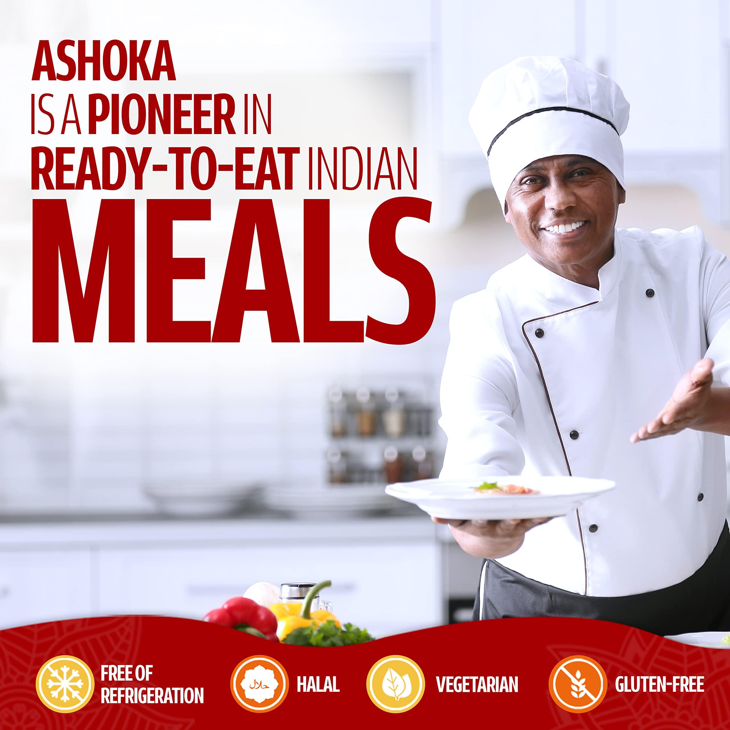 Ashoka Microwaveable Entrees 1932, Vegetarian Sampler Kit, Heat & Serve Meal Pack, Kosher Certified Variety Pack, Authentic Indian Cuisine, Instant Meals, Gluten-Free with No Preservatives, Pack of 10 - Image 8