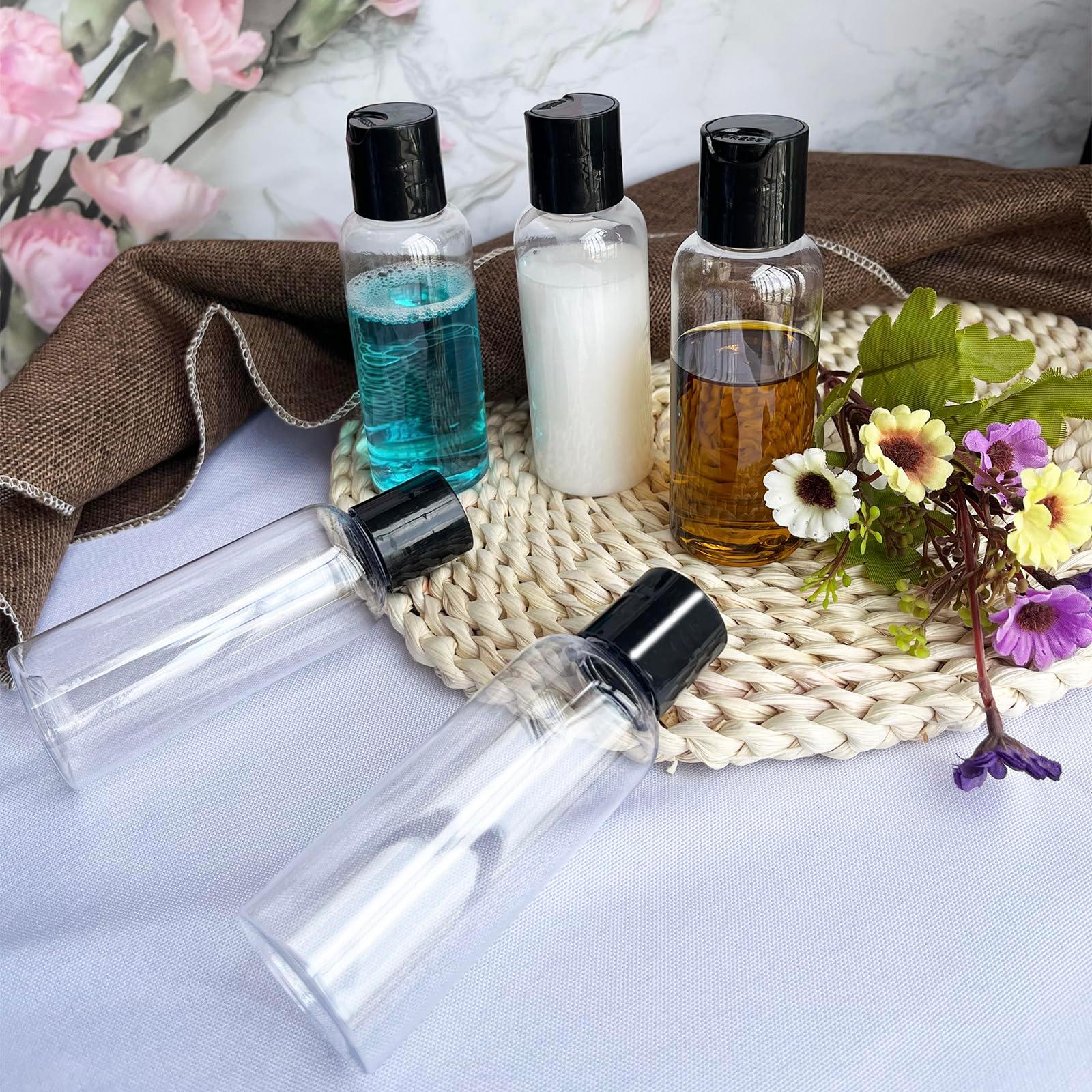 DNSEN 5 Pack 3.4 oz Travel Bottles for Toiletries TSA Approved Leakproof Plastic Empty Travel Size Bottles Containers with Labels - Image 2