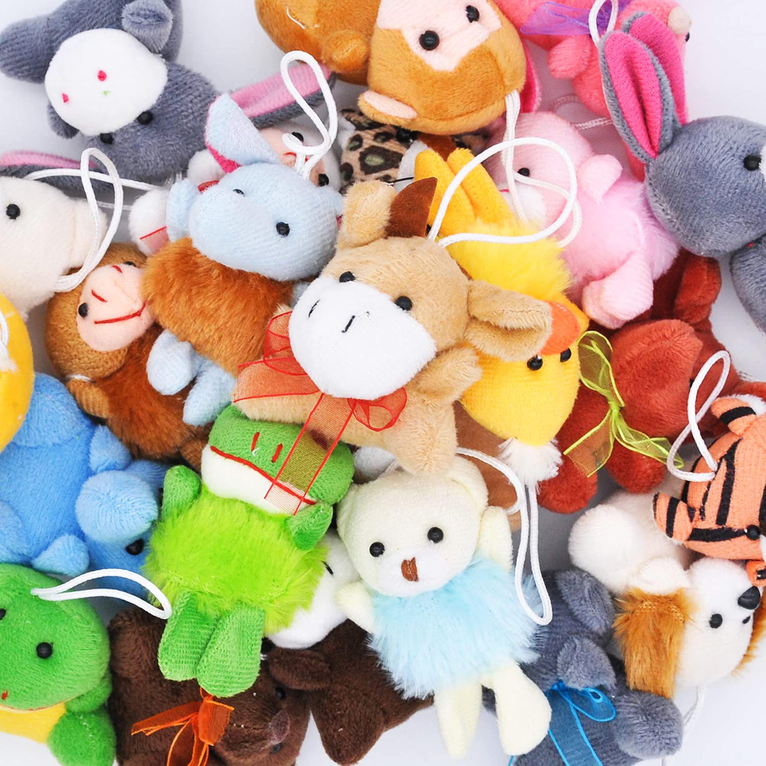 JOYIN 24 Pack Mini Animal Plush Toy Assortment (24 Units 3" Each), Animals Keychain Decoration for Kids, Small Stuffed Animal Bulk for Kids, Carnival Prizes, School Gifts, Valentine's Day Party Favors - Image 7