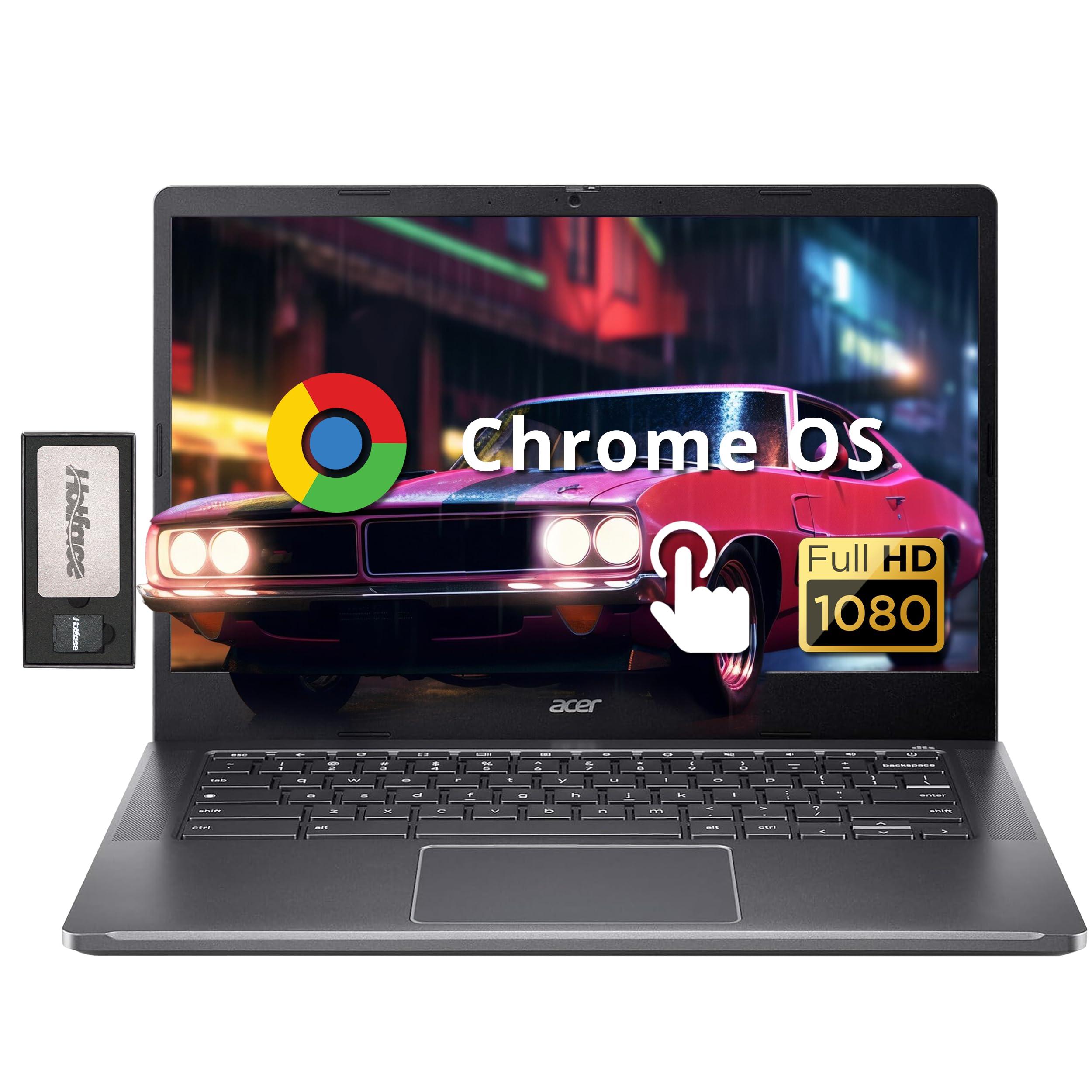 acer Chromebook Plus 14" FHD Touchscreen Laptop, Intel i3-N305 Processor, 8GB LPDDR5 RAM, 672GB Storage (512GB SSD+160GB Docking Station Set), Intel UHD Graphics, Wi-Fi 6E, Chrome OS, Gray