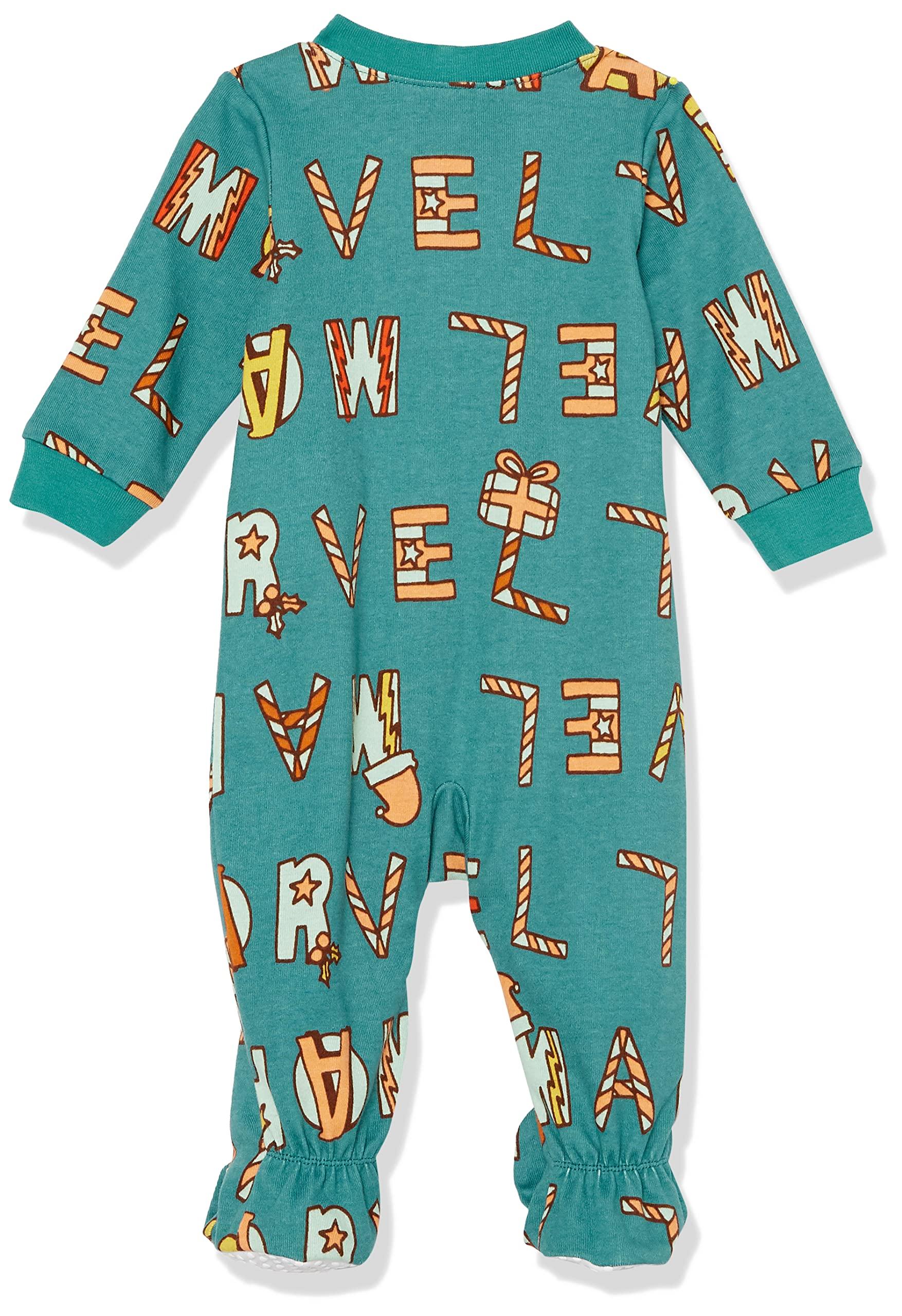 Amazon Essentials Disney | Marvel | Star Wars Unisex Babies' and Toddlers' Snug-Fit Cotton Footed Pajamas, Multipacks - Image 2