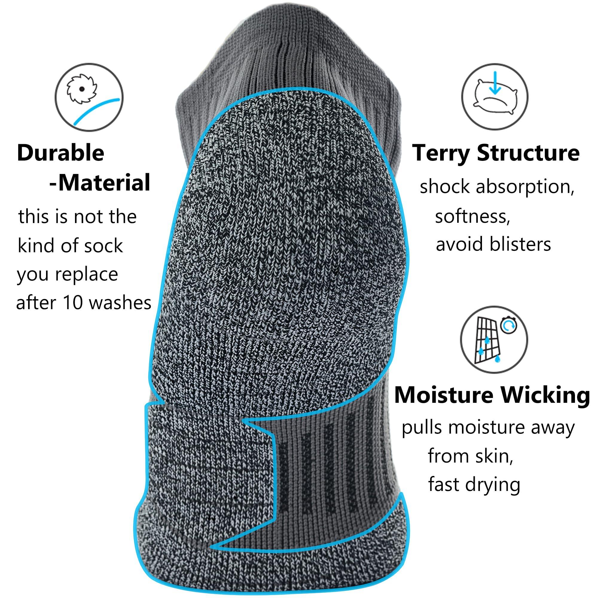 CWVLC Unisex Cushioned Compression Athletic Ankle Socks Multipack - Image 4
