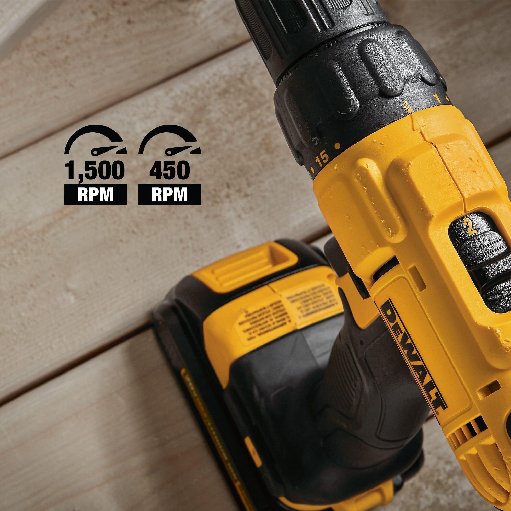DEWALT 20V MAX Cordless Drill and Impact Driver, Power Tool Combo Kit with 2 Batteries and Charger (DCK240C2) - Image 5