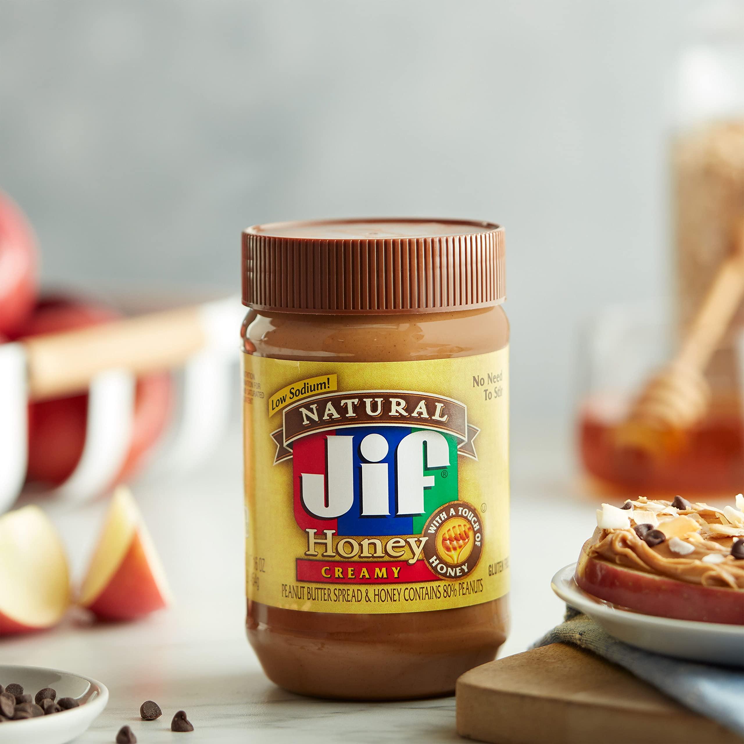 Jif Natural Creamy Peanut Butter Spread and Honey – Contains 80% Peanuts, 16 Ounces - Image 6