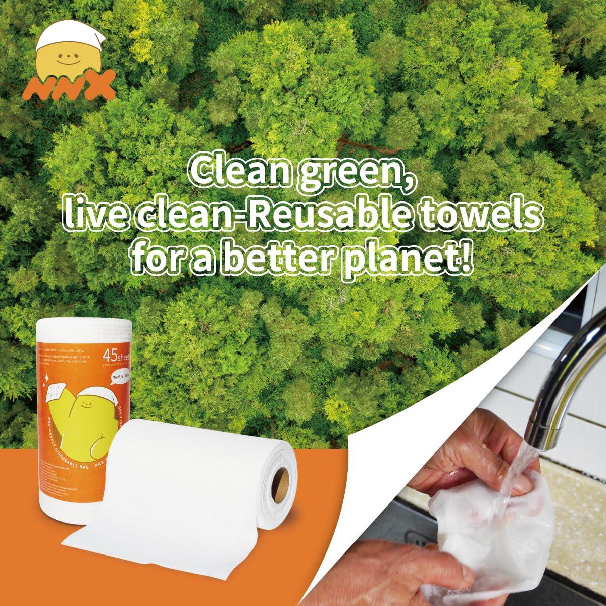 NNX Reusable Paper Towels – 90 Count | Washable, Ultra-Absorbent & Durable | Plant-Based & Cleaning Rags for Kitchen, Workshop, Camping & Hiking Gear - Image 9