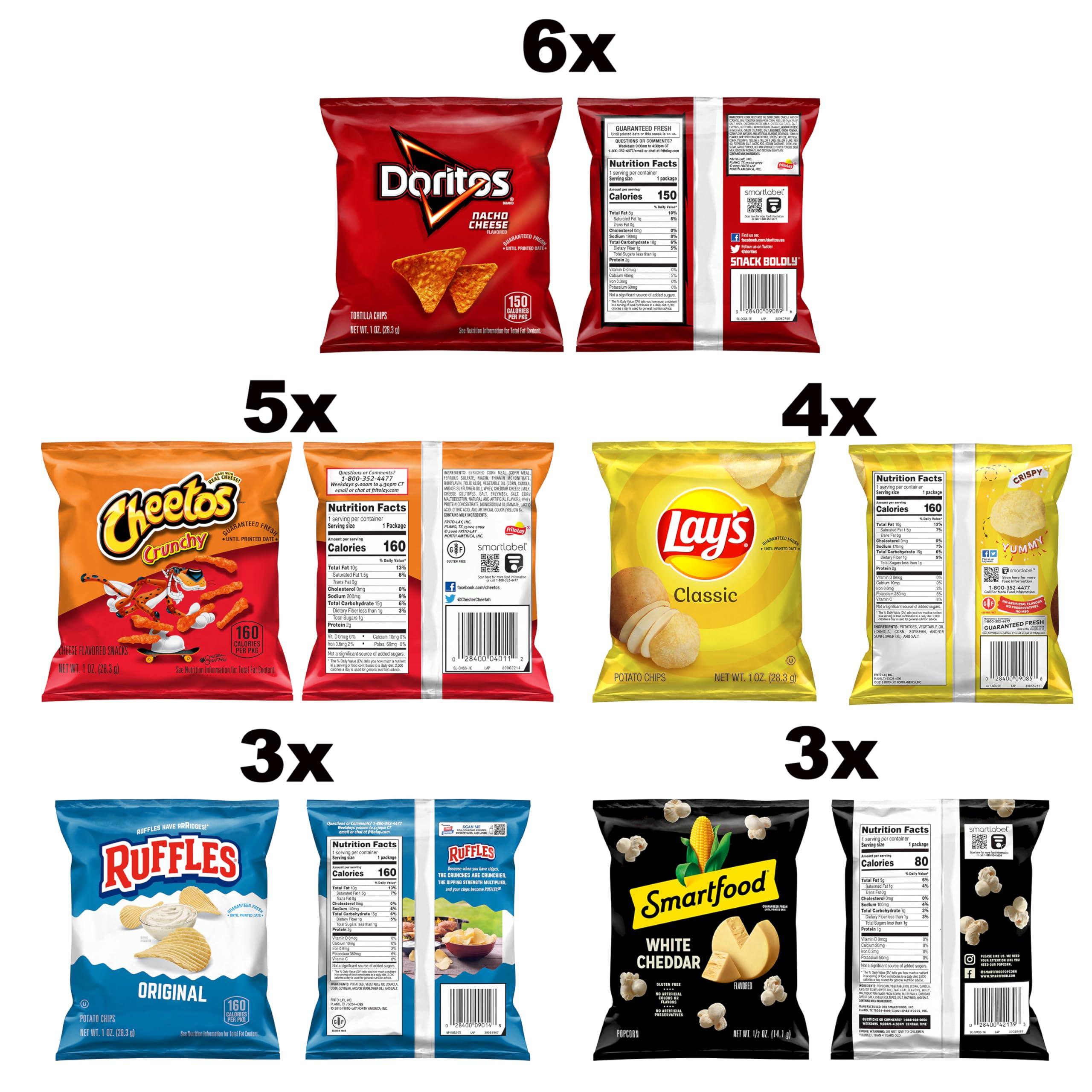 Frito-Lay Classic Mix Variety Pack, Single Serve Snack Bags (Pack of 21) - Image 3