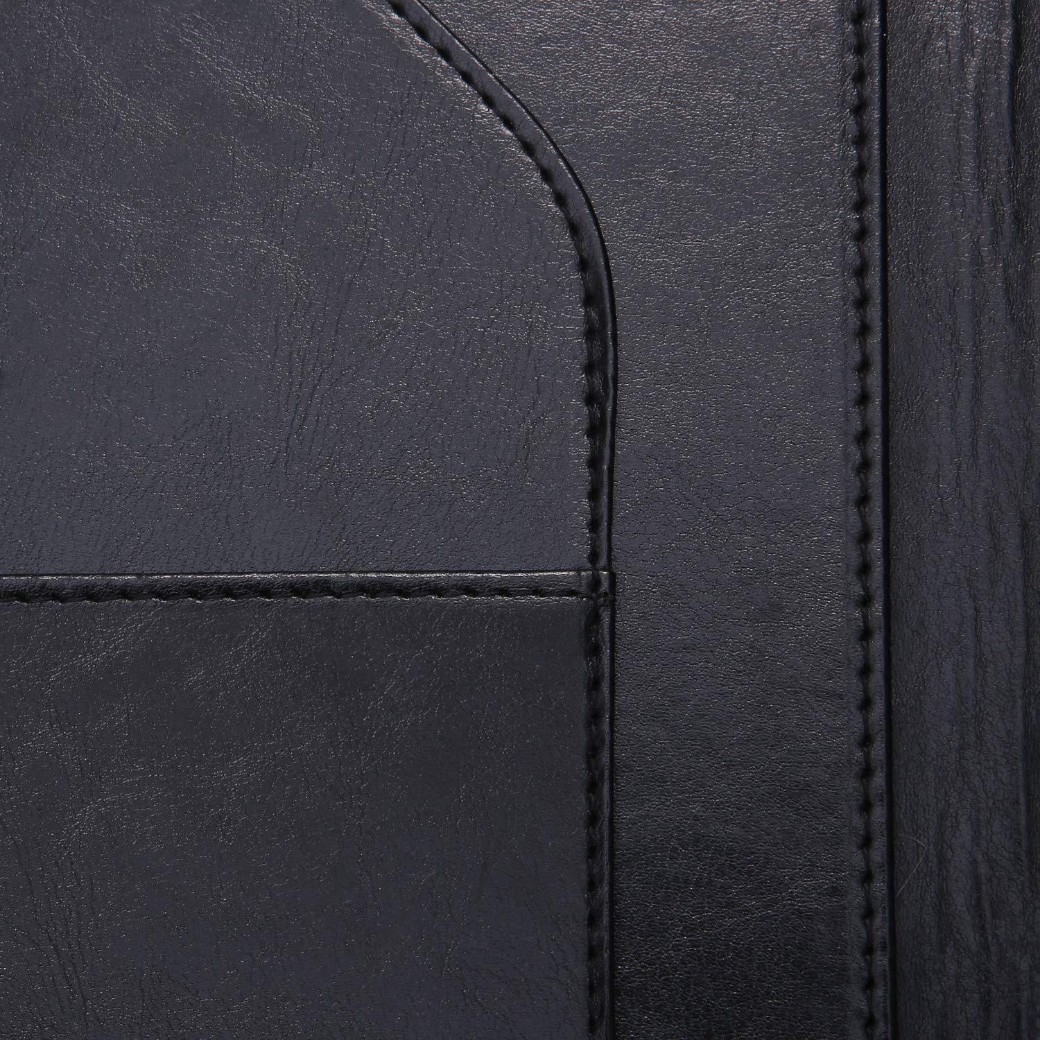 Padfolio Clipboard Folder Portfolio, Mymazn Faux Leather Storage Clipboard with Cover for Legal Pad Holder Letter Size A4 Writing Pad for Business School Office Conference Notepad Clip Boards (Black) - Image 4