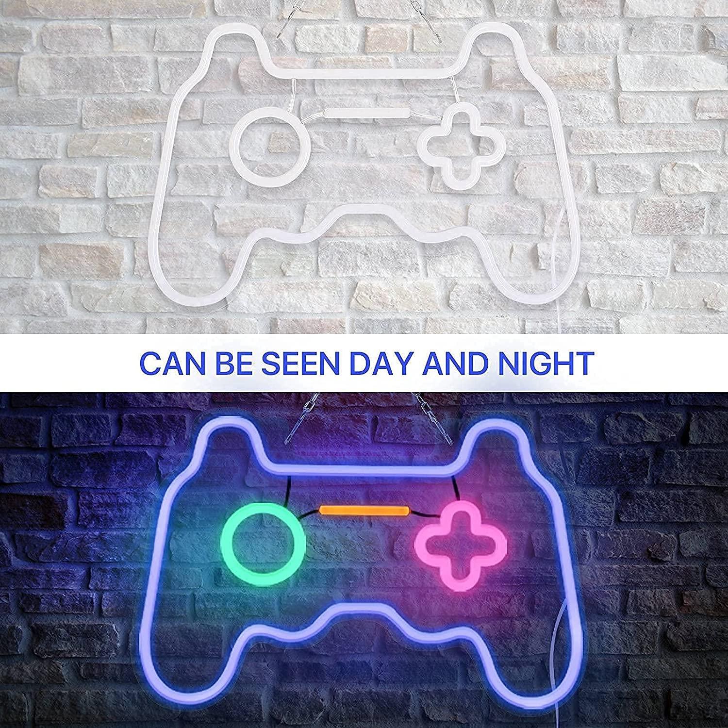 SOLIDEE Led Dimmable Neon Signs Wall Decorations For Living Room|Bedroom Gamepad Controller Shape Lights Game Room Decor Accessories Cool Teen Boys|Girls|Kids Gamer Gifts - Image 4
