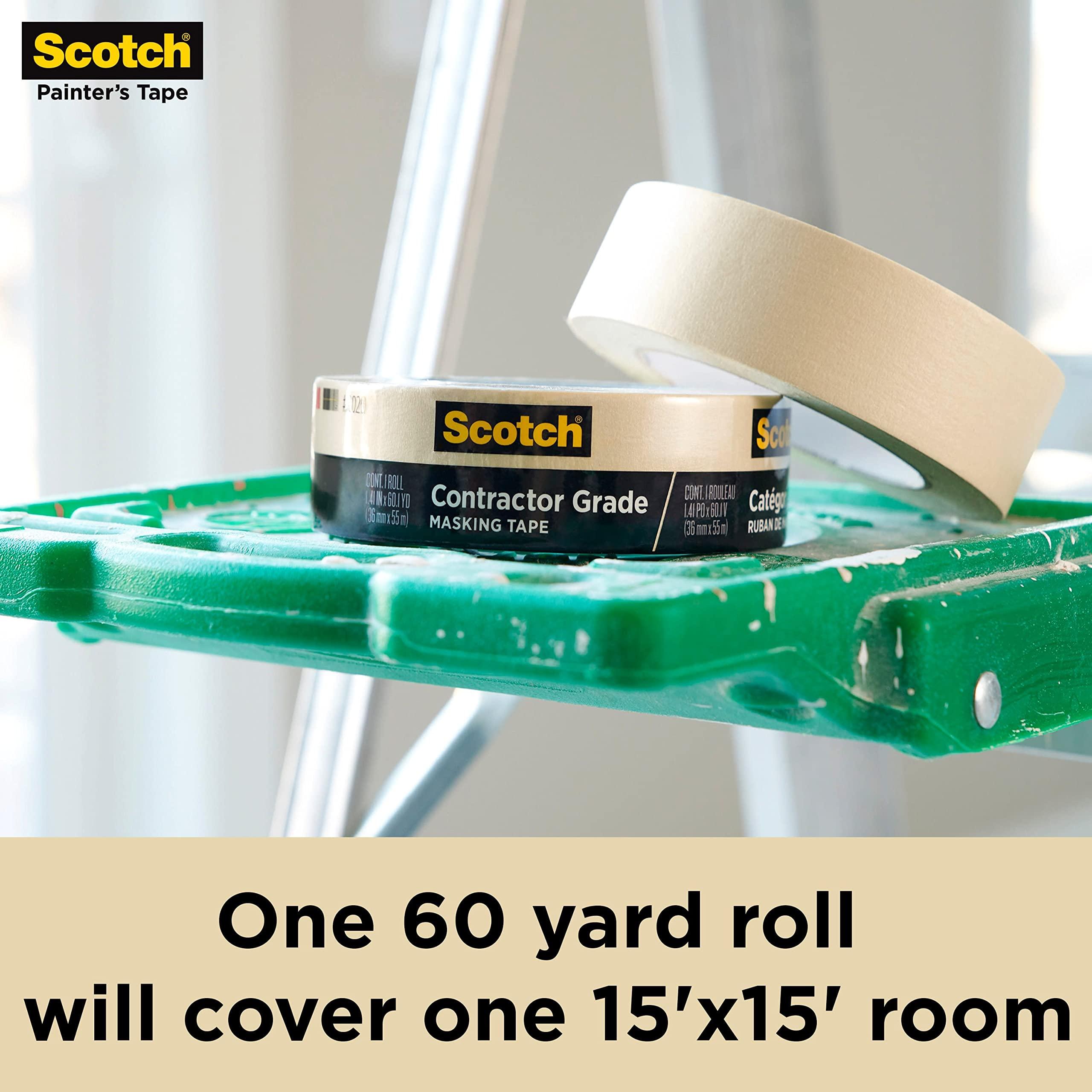 Scotch Contractor Grade Masking Tape, 0.94 inches by 60.1 Yards (540 Yards Total), 2020, 9 Rolls - Image 11