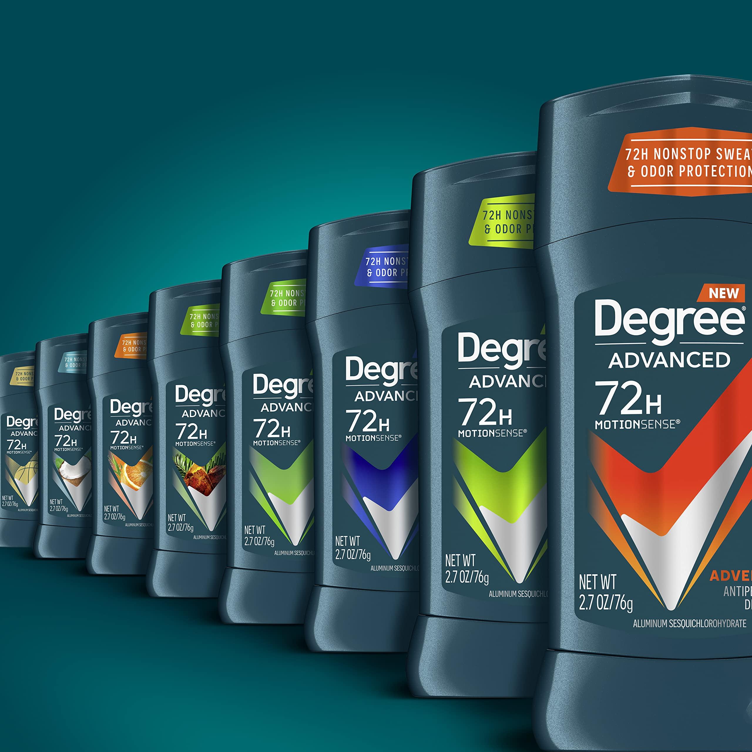 Degree Men Antiperspirant Deodorant Adventure Freshness and Odor Protection Deodorant for Men 2.7 Oz, (Pack of 4) Woodsy, Stick - Image 17