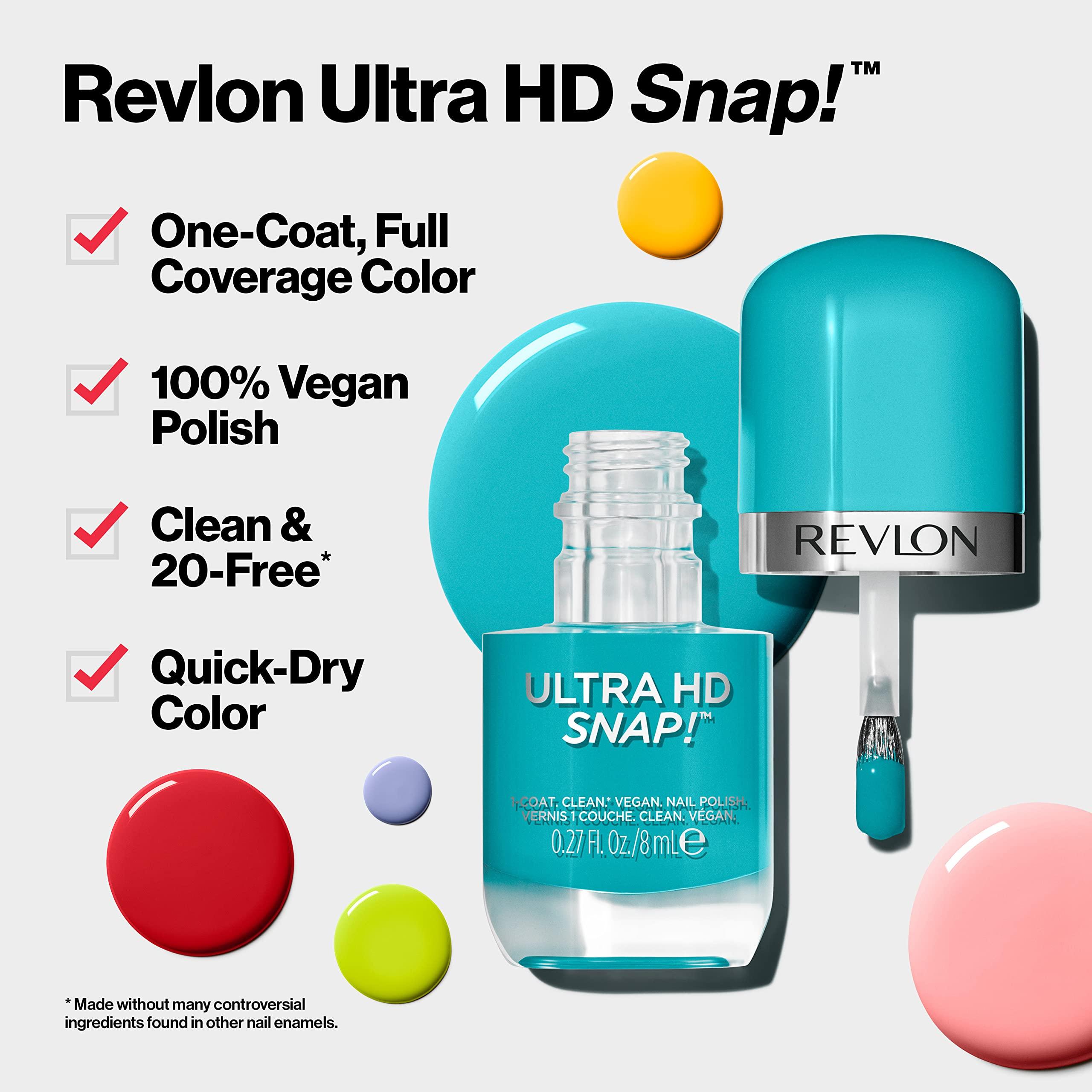 REVLON Ultra HD Snap Nail Color, Natural Rich Glossy Polish, 100% Vegan Formula, No Base or Top Coat Needed, 026 Under My Spell, 0.27 fl oz - Image 3