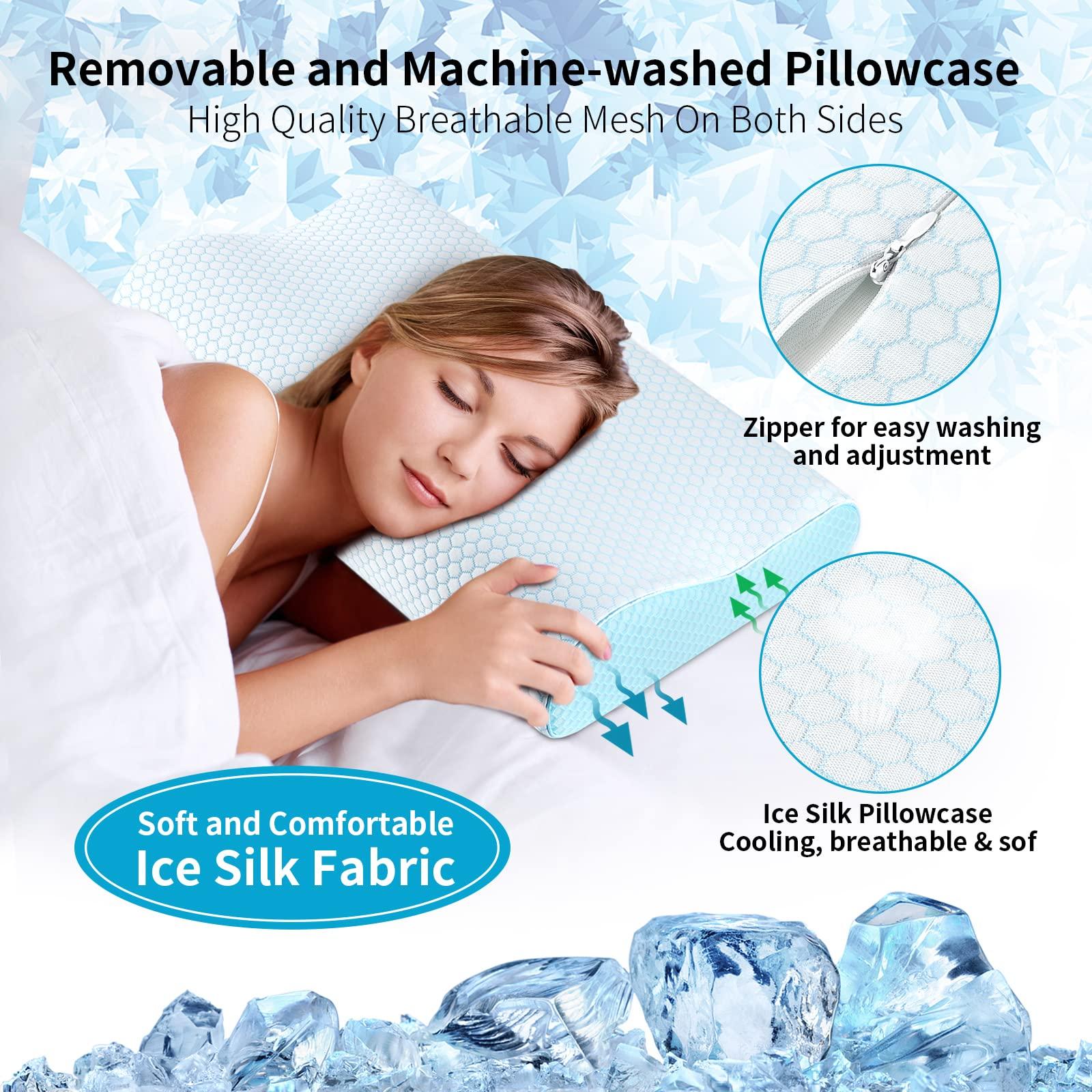Memory Foam Pillows Neck Pillow Bed Pillow for Sleeping Ergonomic Cervical Pillow Orthopedic Contour Pillow for Side Back Stomach Sleeper - Image 3