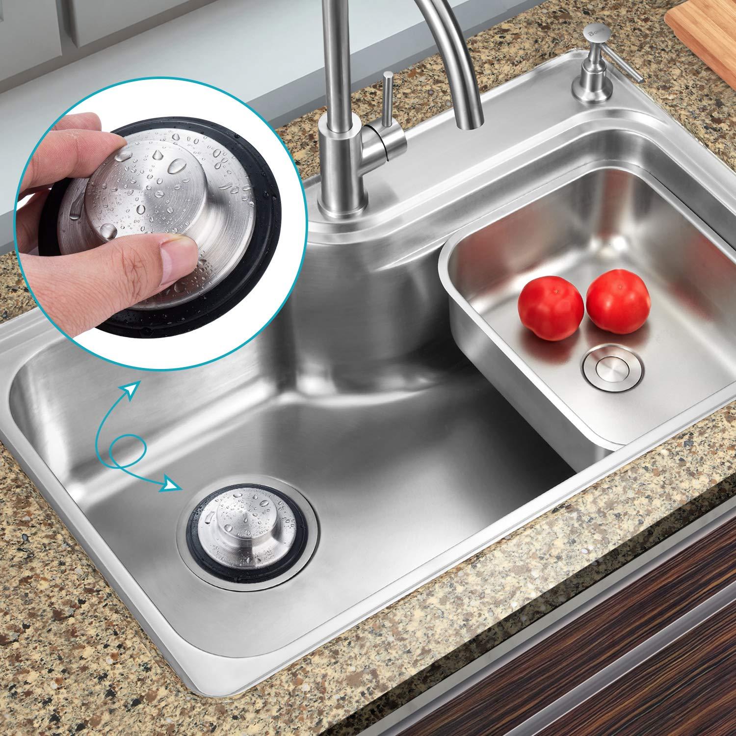 2PCS Kitchen Sink Stopper - Stainless Steel, Large Wide Rim 3.35" Diameter - Fengbao - Image 7
