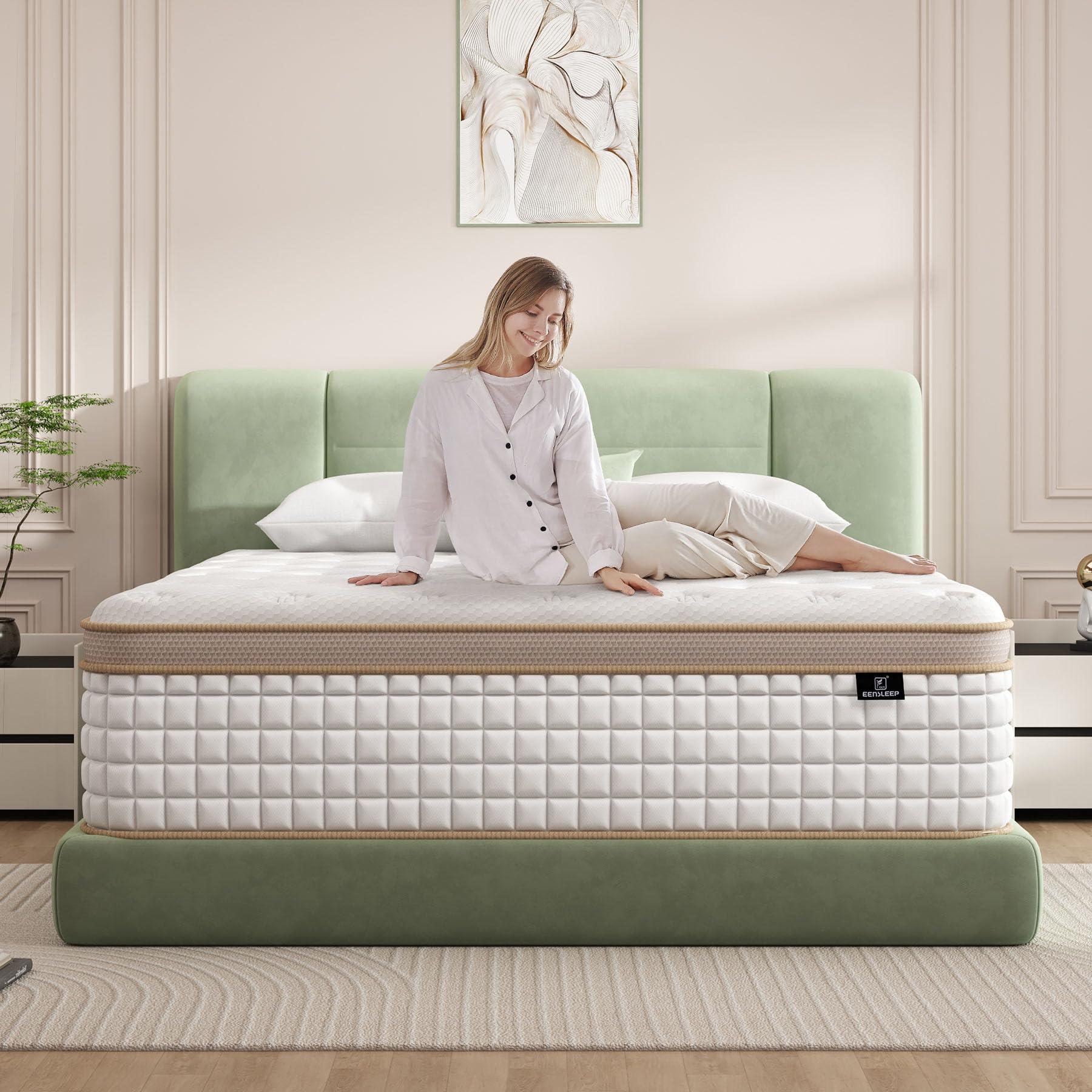 Firm King Mattress, [Enhanced] 14 Inch King Size Hybrid Mattress with Gel Memory Foam & Independent Pocket Springs, Pressure Relief, Strong Edge Support, 365-Night Trial, CertiPUR-US