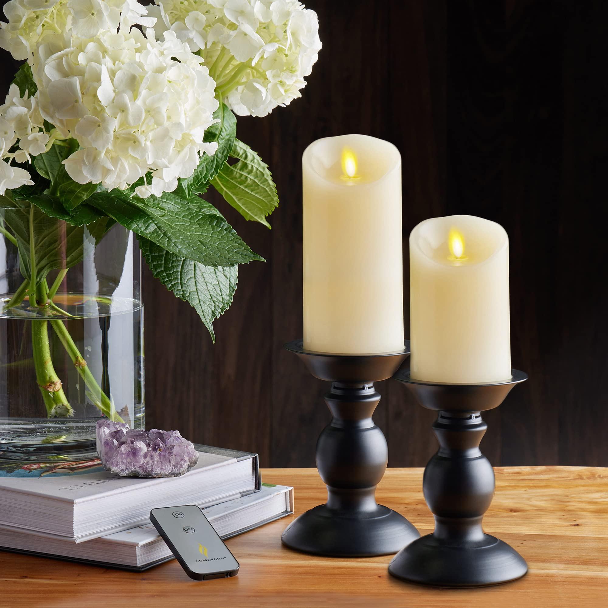 Luminara - Flameless LED Battery Operated Flickering Pillar Candles - Ivory - Pack of 1-3x4.5 - Realistic Moving Flame Real Wax Indoor/Outdoor Decor - Image 7