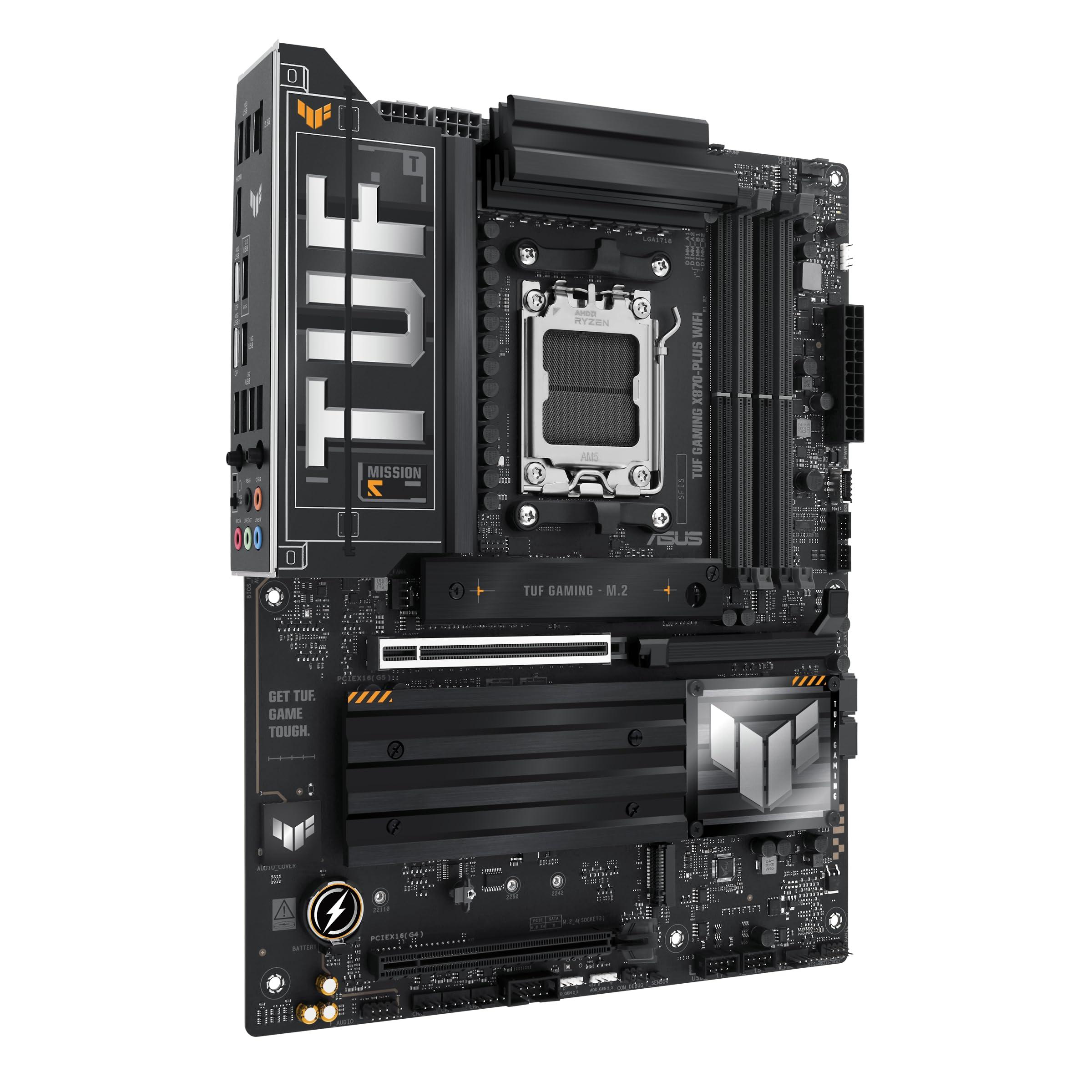 ASUS TUF Gaming X870-PLUS WiFi AMD AM5 X870 ATX Motherboard, 16+2+1, 80A SPS Power Stages, DDR5, PCIe 5.0 Ready, Four M.2 Slots, Wi-Fi 7, 2.5Gb LAN, HDMI, USB4® 40Gbps, SATA 6 Gbps, USB 20Gbps Type-C - Image 8