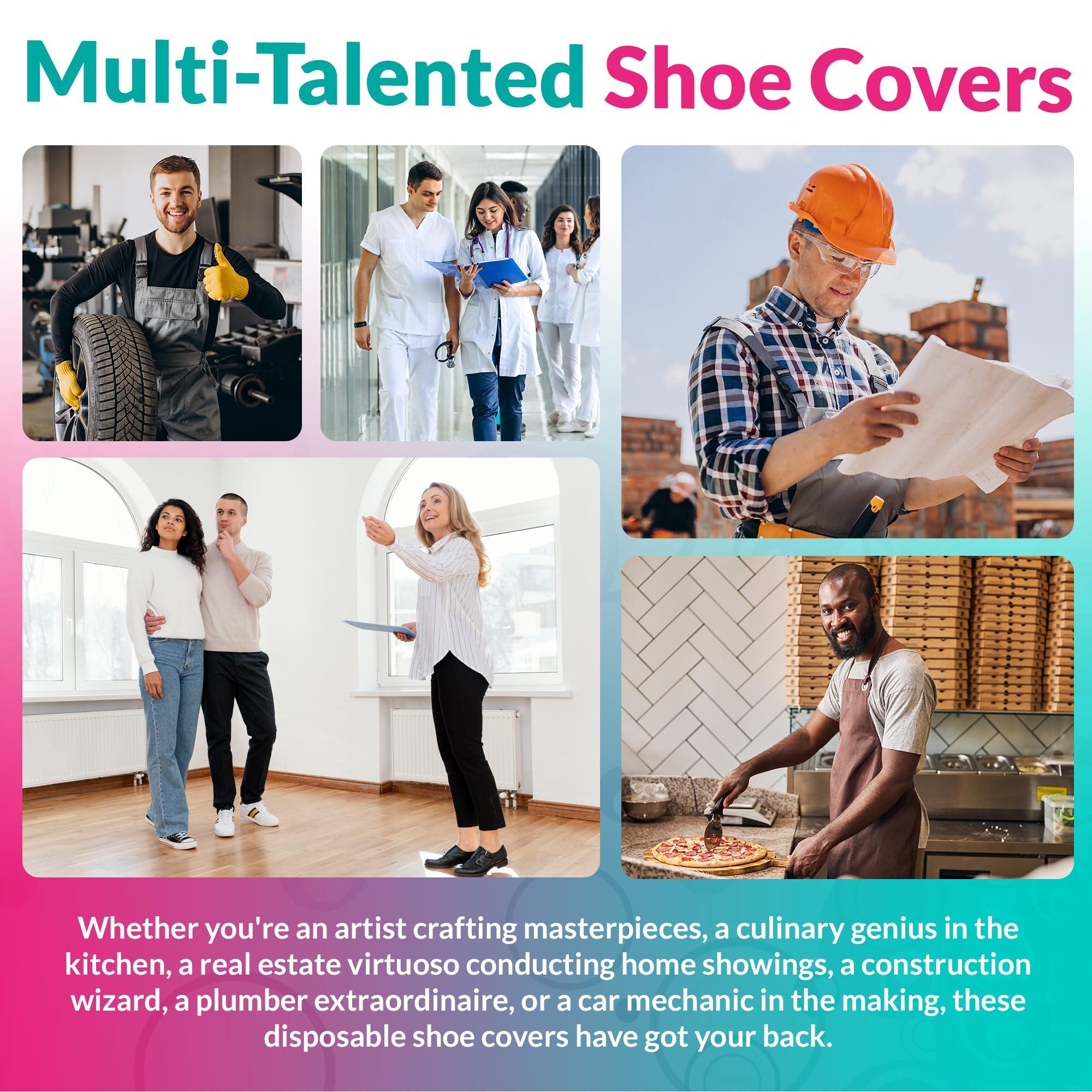 ABC Waterproof Disposable Boot Covers, XL Size. Pack of 100 Clear Disposable Booties for Shoes Covers. Disposable Shoe Covers for Indoors Non Slip. Shoe Booties Disposable Non Slip - Image 6