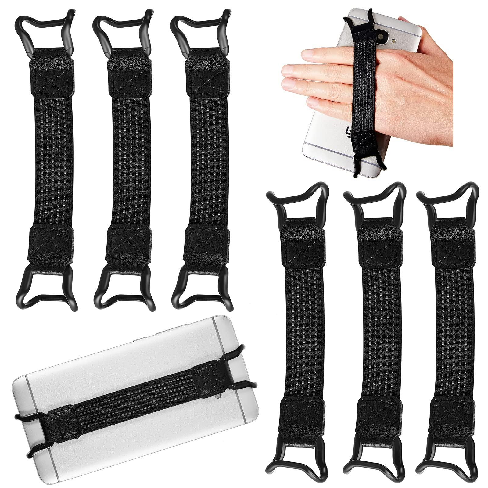 Weewooday 6 Pieces Mobile Phone Security Hand Strap Holder Security Hand Grip Phone Accessory for 5.2-7.5 Inch Smartphones
