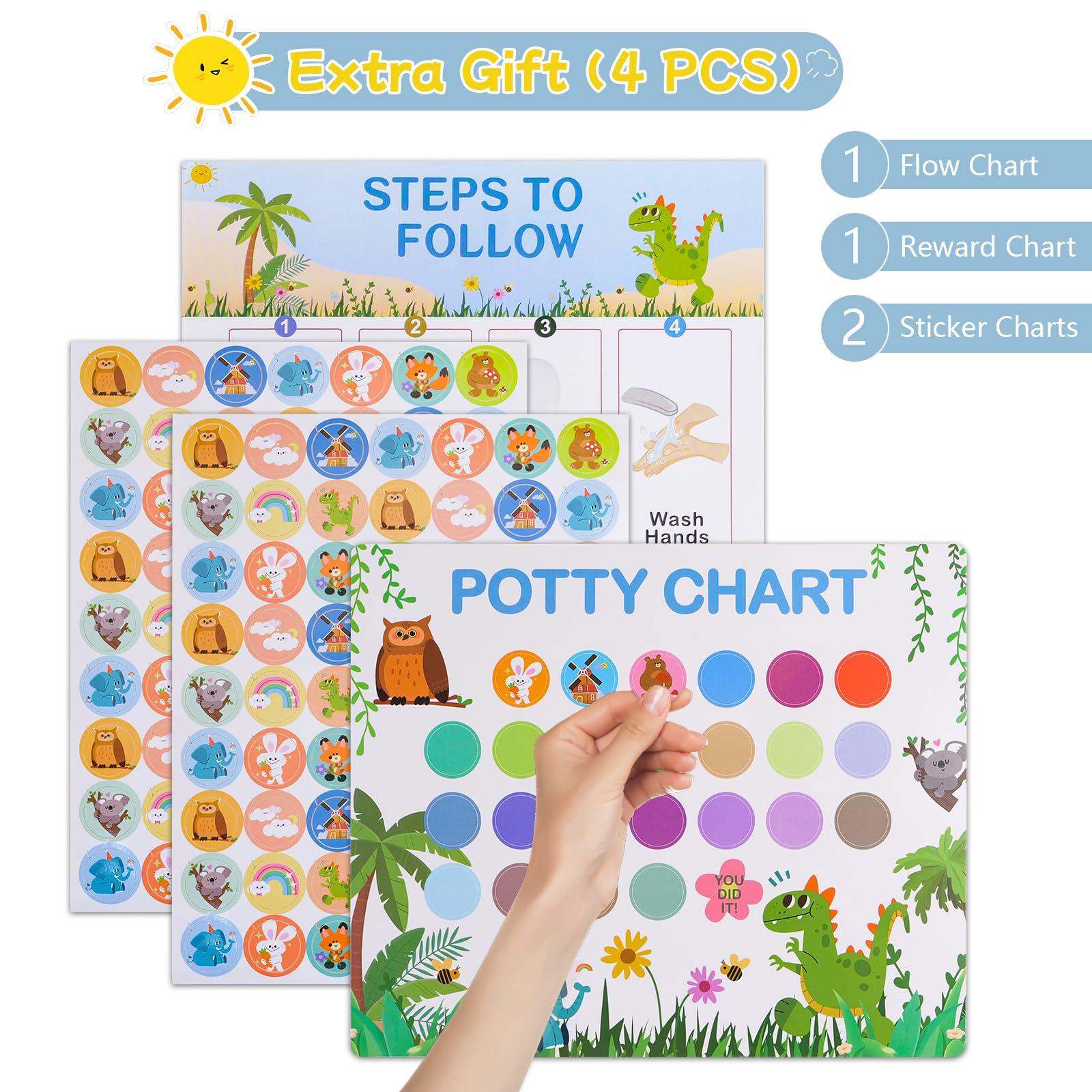 MCGMITT Potty Training Toilet Seat for Toddlers Boys Girls, Portable Baby Toilet Folding Kids Potty Chair Cover with Splash Guard for Travel, Including 3 Non-Slip Feet and Storage Bag (Blue) - Image 9