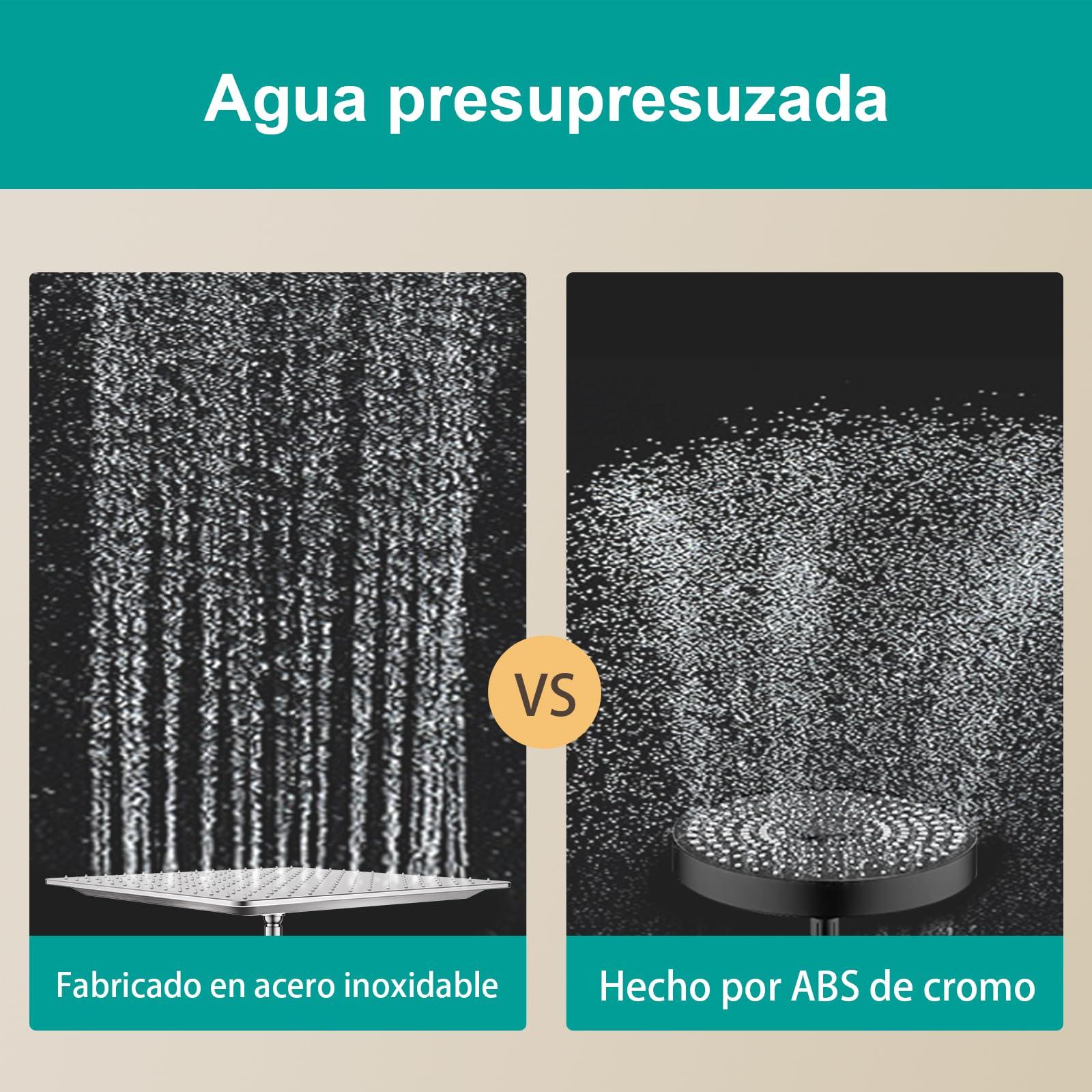 AULEEND Square Rain Shower Head, High Flow Stainless Steel,Work with any decorative style，All Metal Rainfall Shower Head (Brushed Nickel, 16) - Image 5