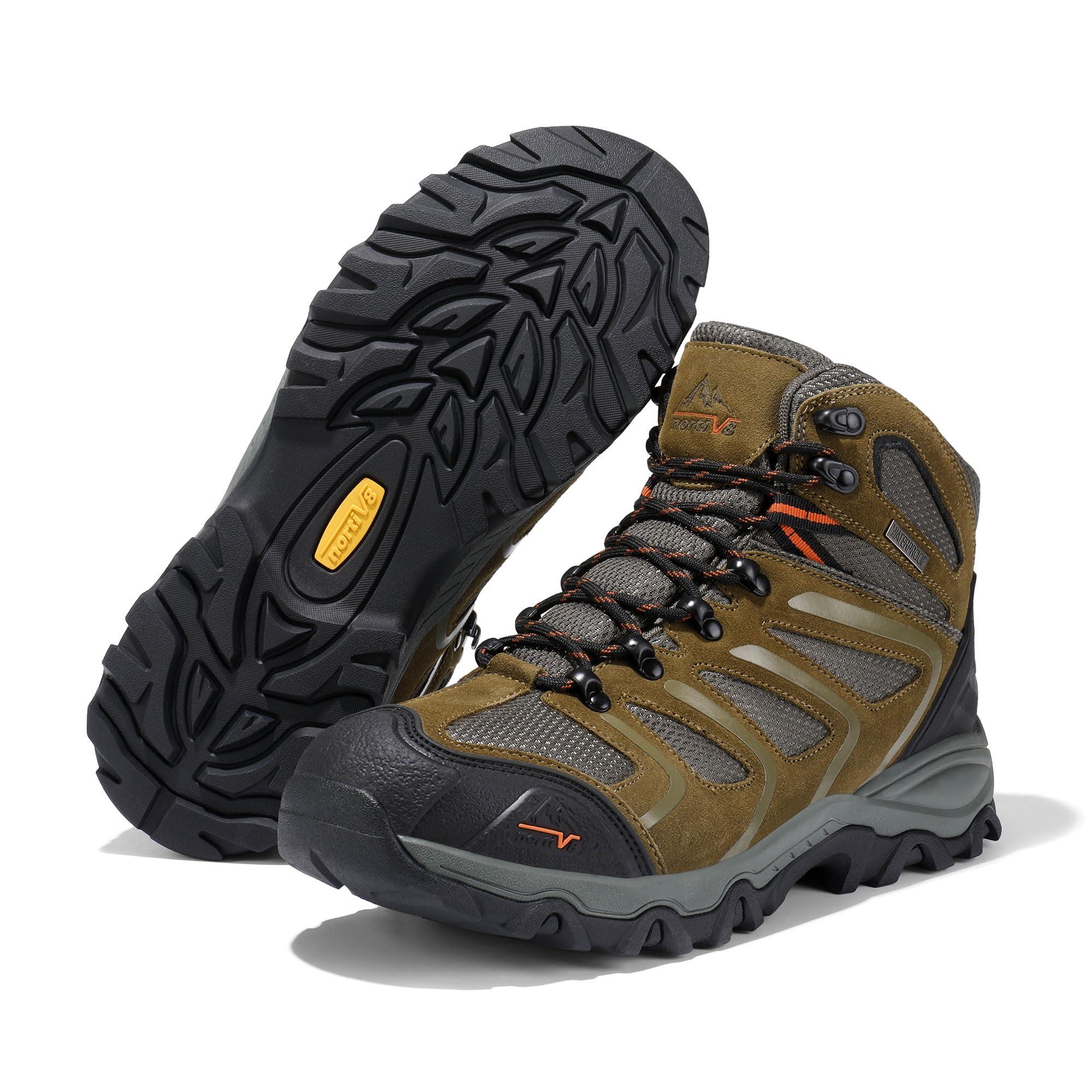 NORTIV 8 Men's Ankle High Waterproof Hiking Boots Outdoor Lightweight Shoes Trekking Trails Armadillo - Image 2