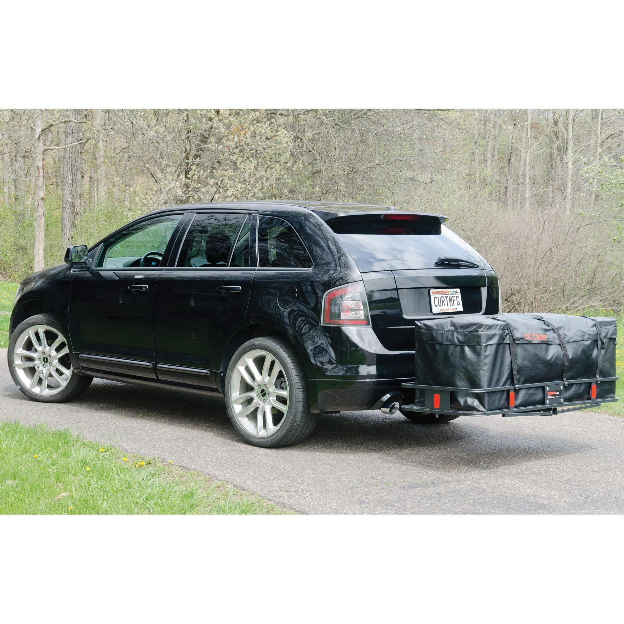 CURT 18211 56 x 22 x 21-Inch Weather-Resistant Black Vinyl Cargo Bag for Hitch Carrier - Image 9